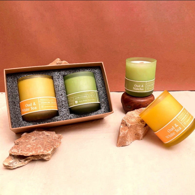 Oud & White Tea + Oud & Matcha |  | Scented Candle