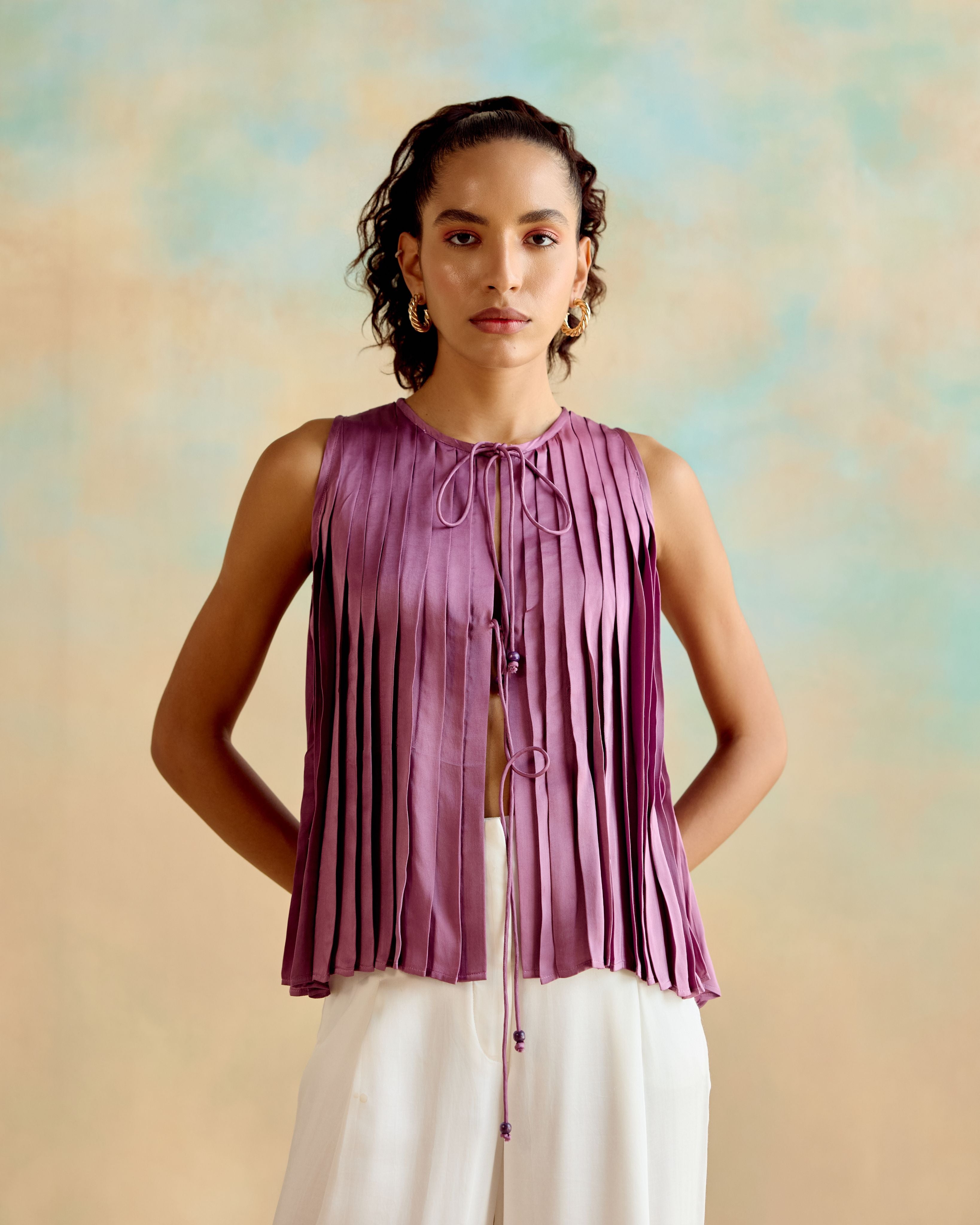 Violet Tie-up Top