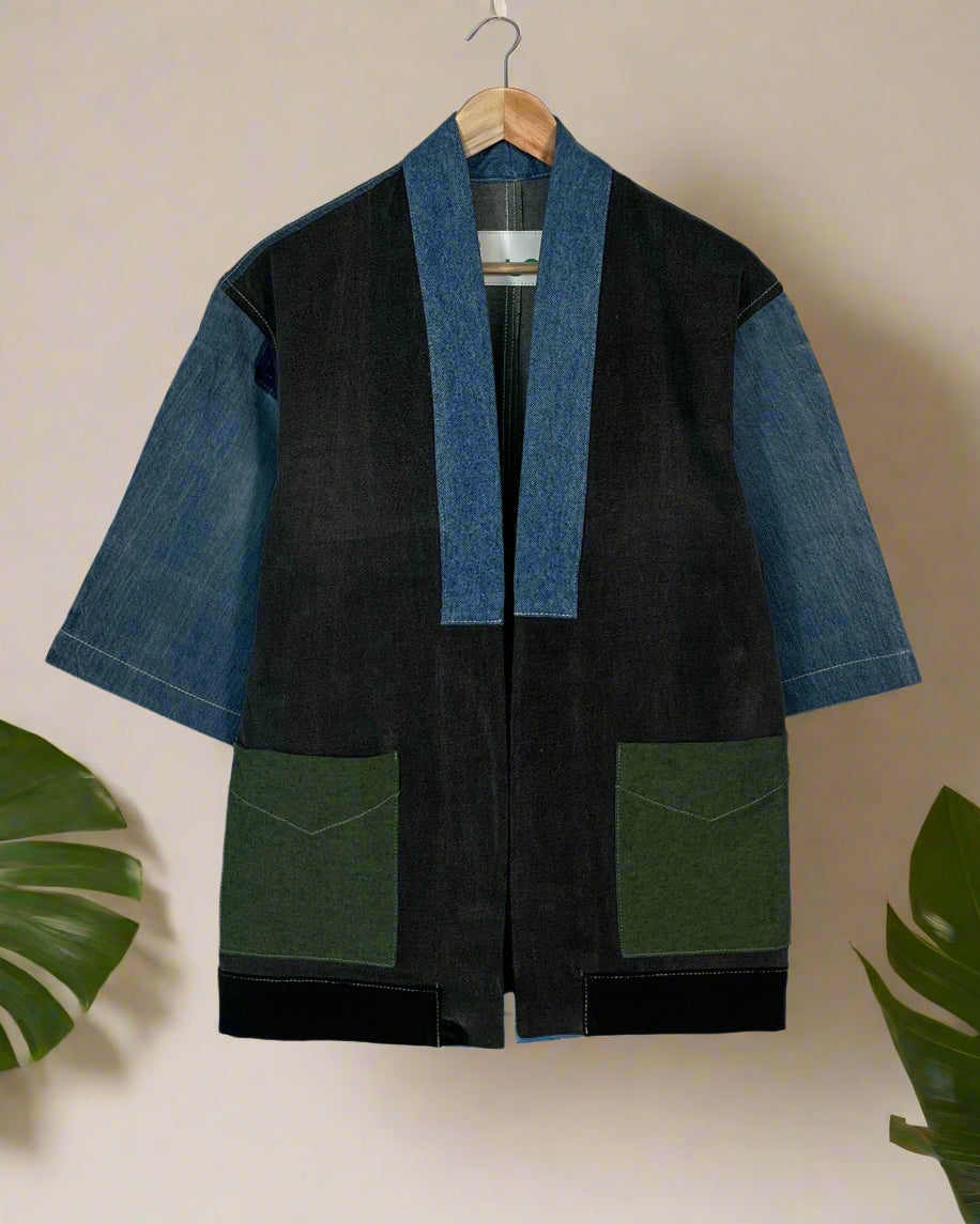 Upcycled Denim Kimono Jacket | K234