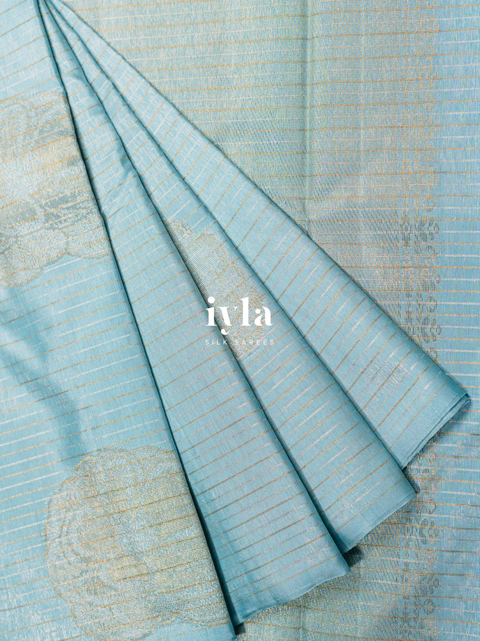 The Amaryllis Kanjeevaram in Baby Blue