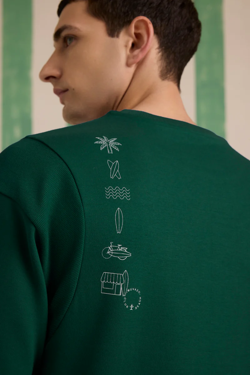 Ride The Waves T-shirt - Warm Green