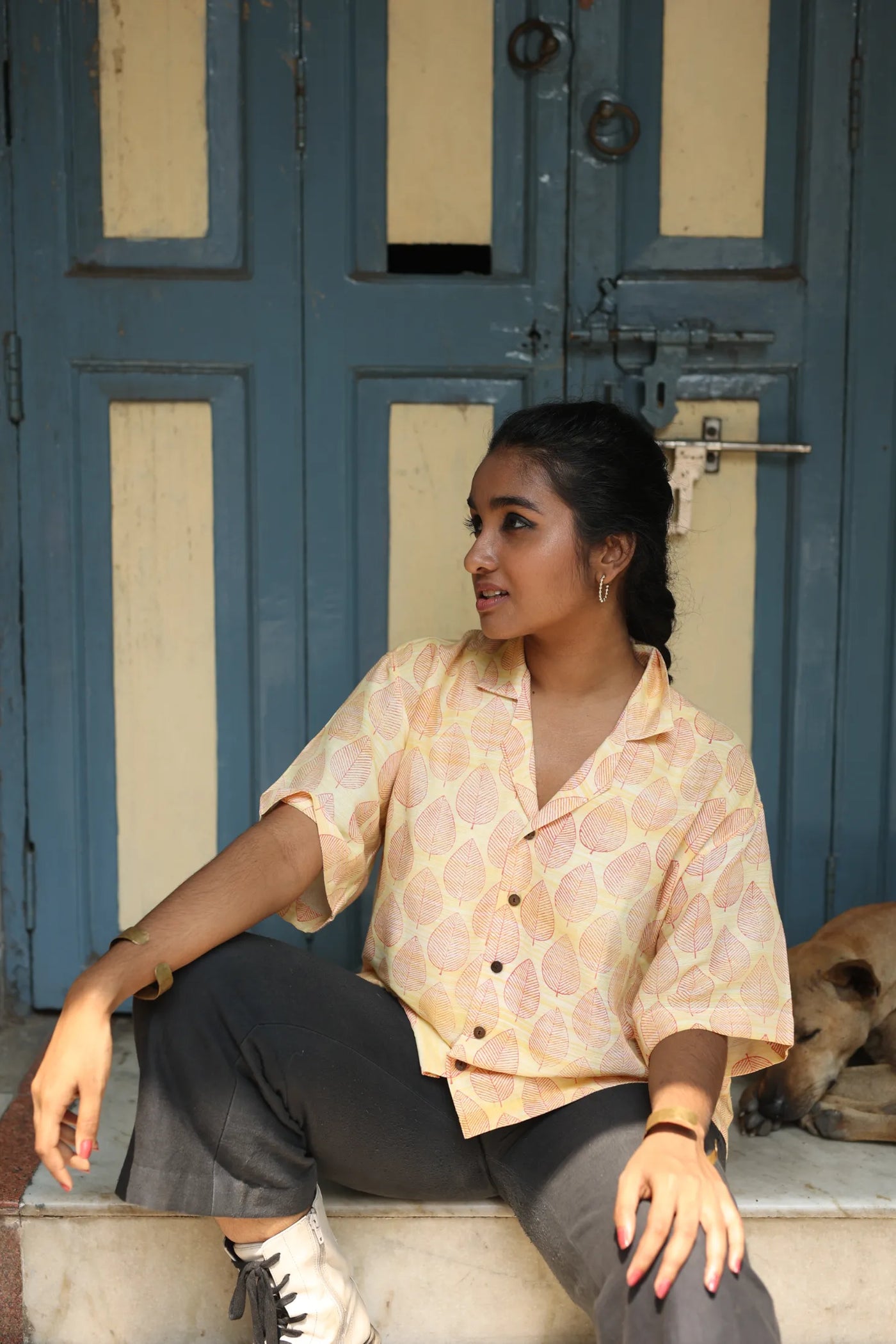 Sunset By The Beach Handloom Bamboo Fabric Shirt