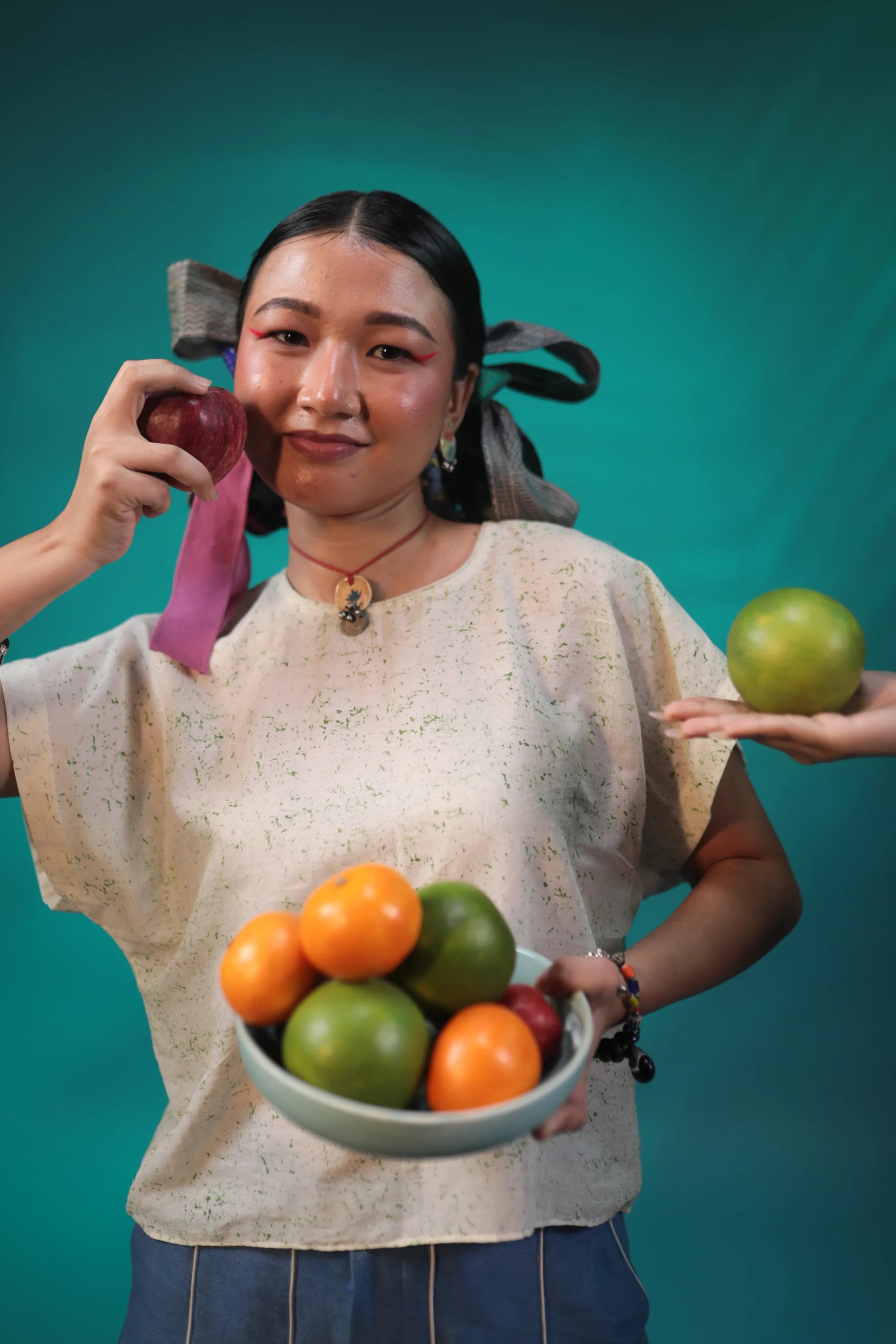 Algae Bloom Handloom Organic Cotton Crop Top