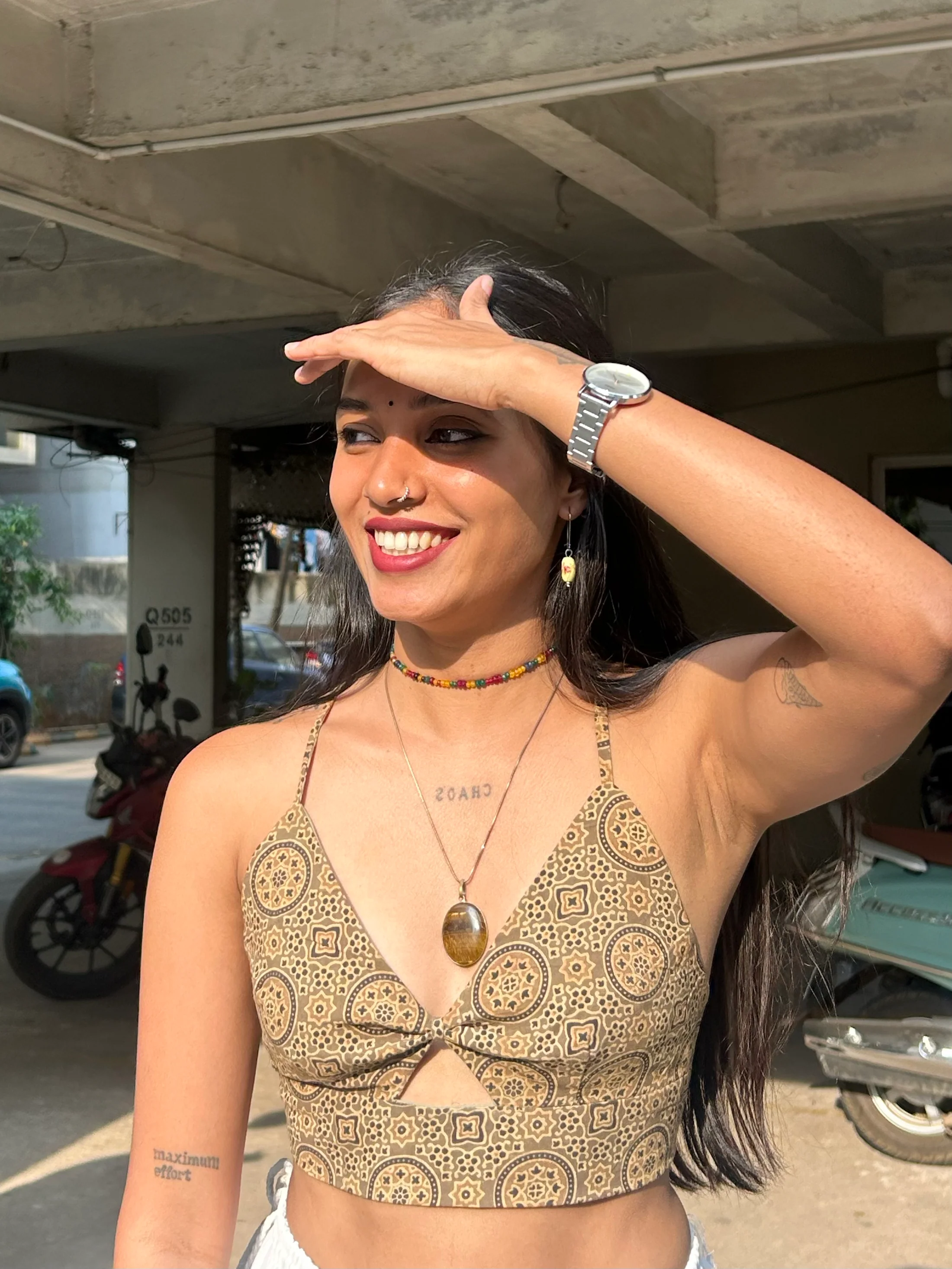 Bella: Dusty Yellow Ajrakh