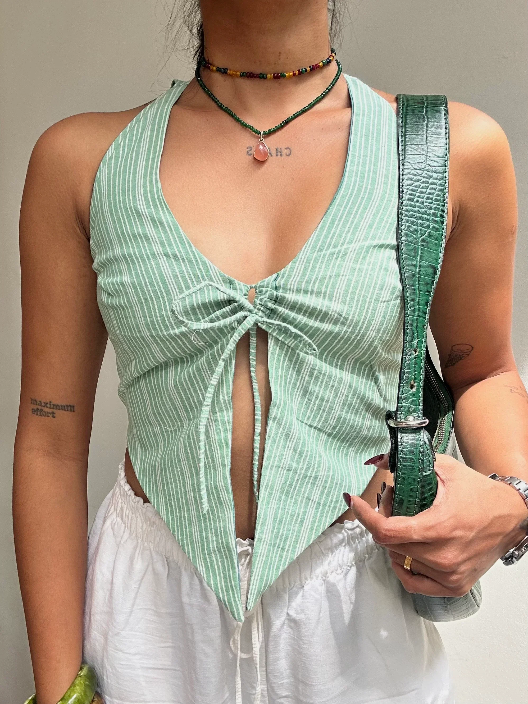 Titli: Pastel Green Striped