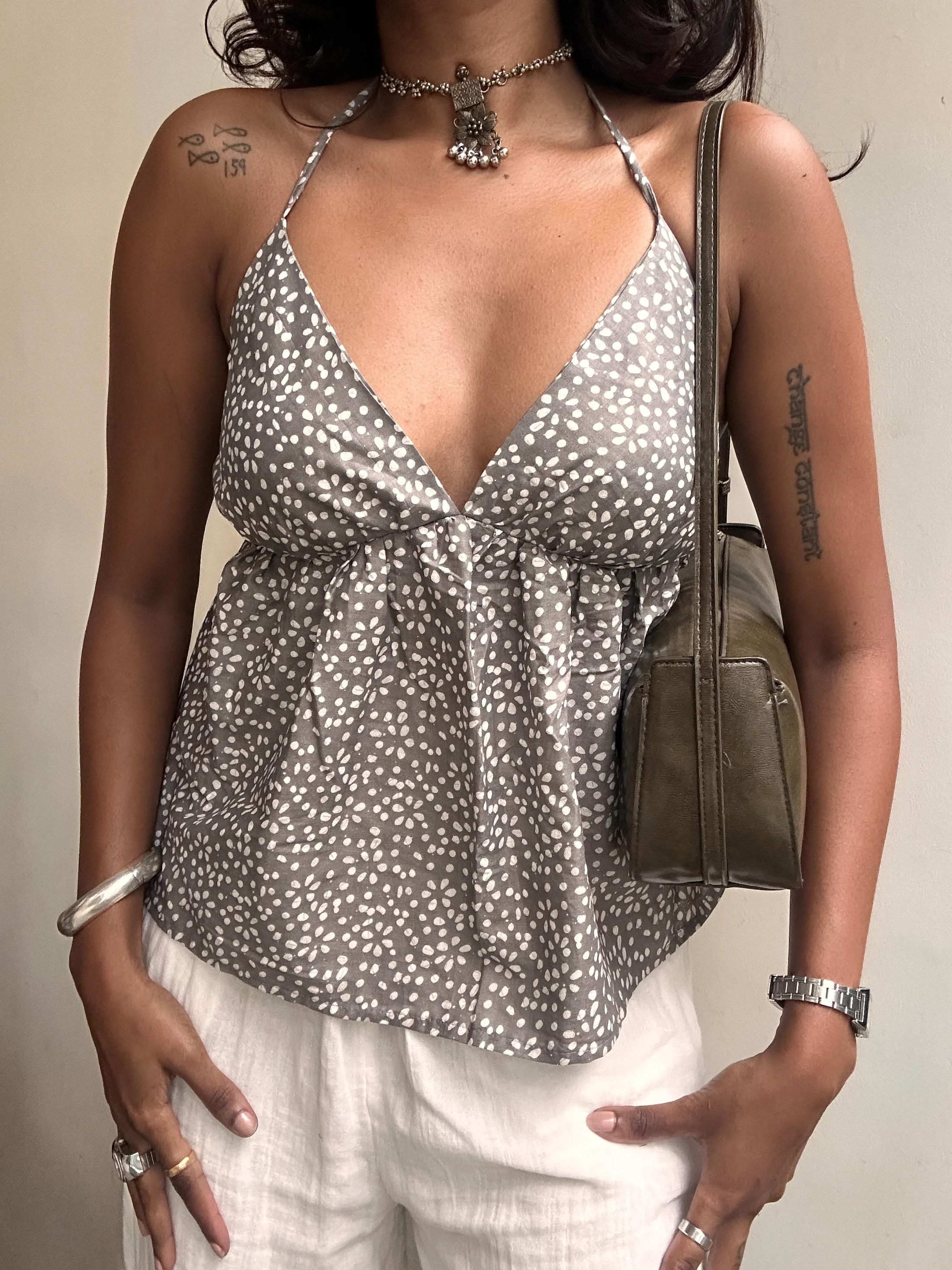 Tara: Grey Dotted Batik