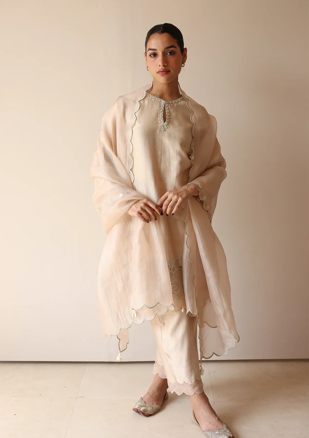 Sand Applique Kurta Set