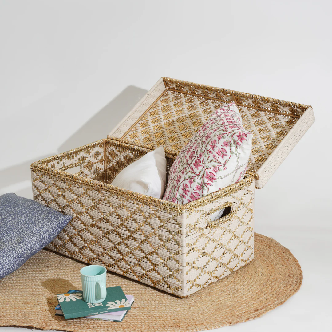 Taara White and Gold Trunk