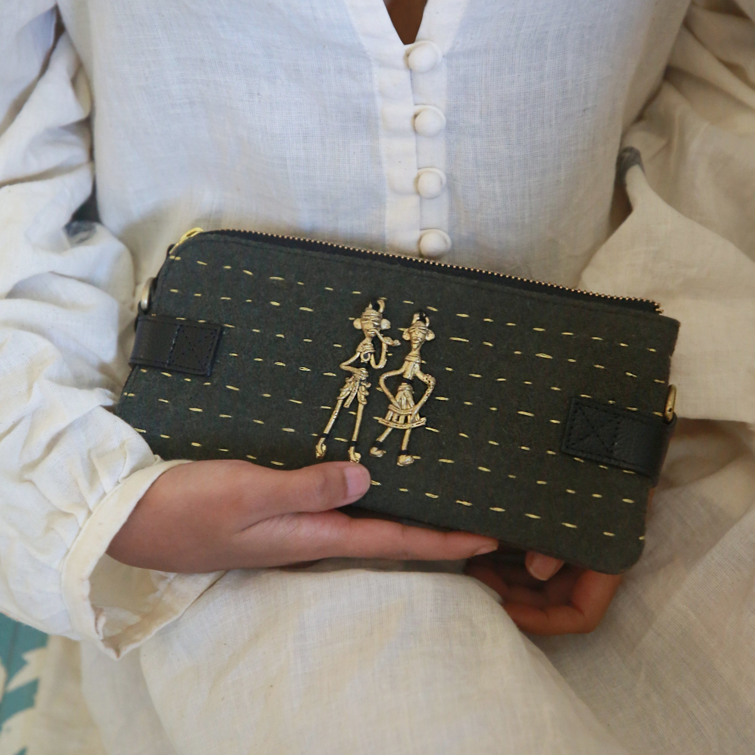 "Jodi" SLING WALLET - Green