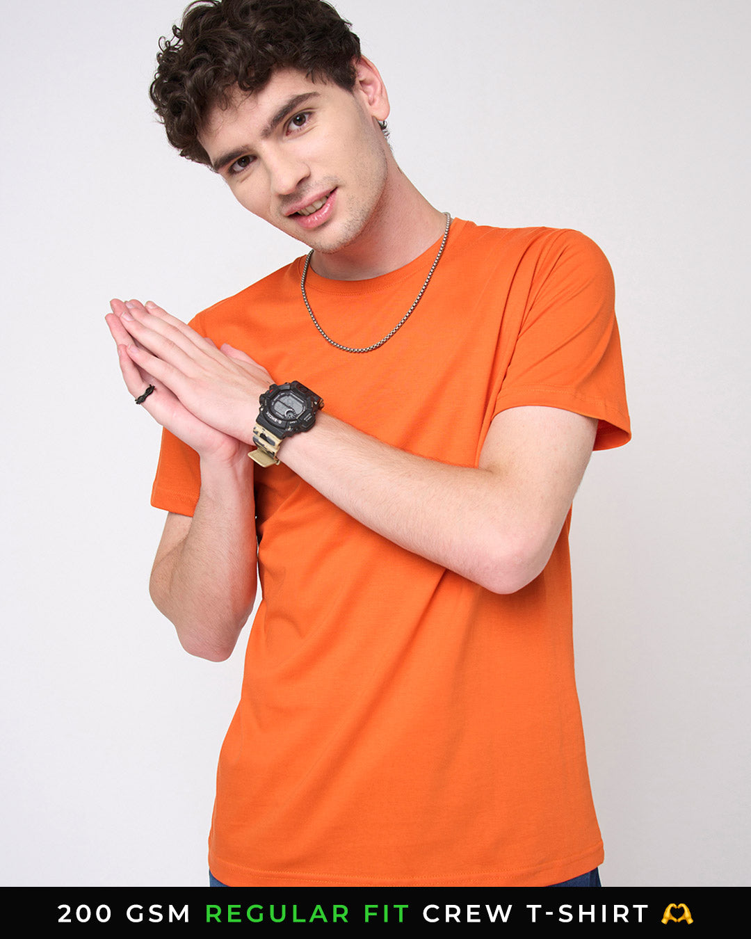 Burnt Orange - Regular Fit Crew T-shirt