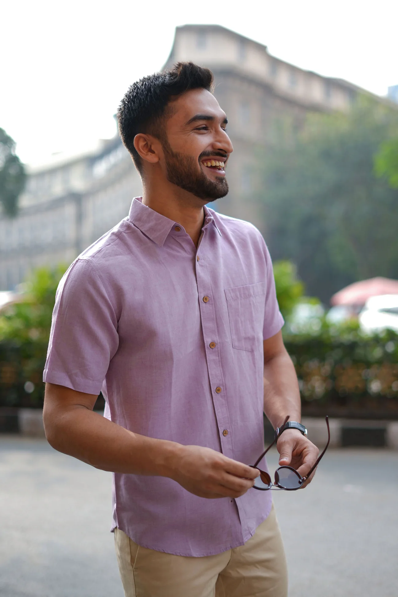 Lavender · Half Sleeve Shirt