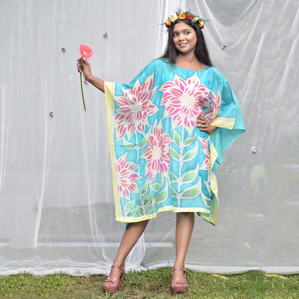Fiore Hand-painted Batik Kaftan Dress