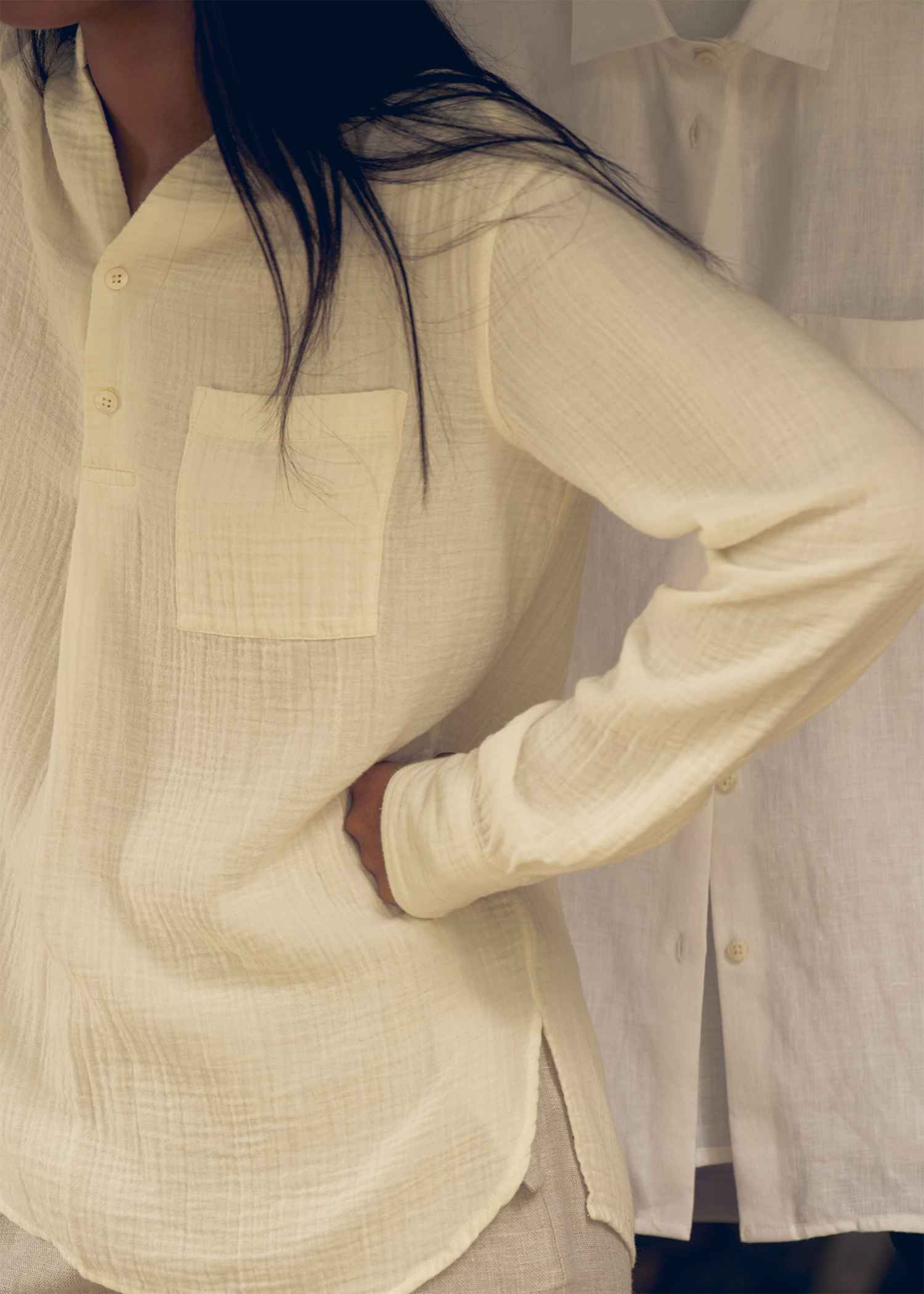 Twin Fabric Shirt LS