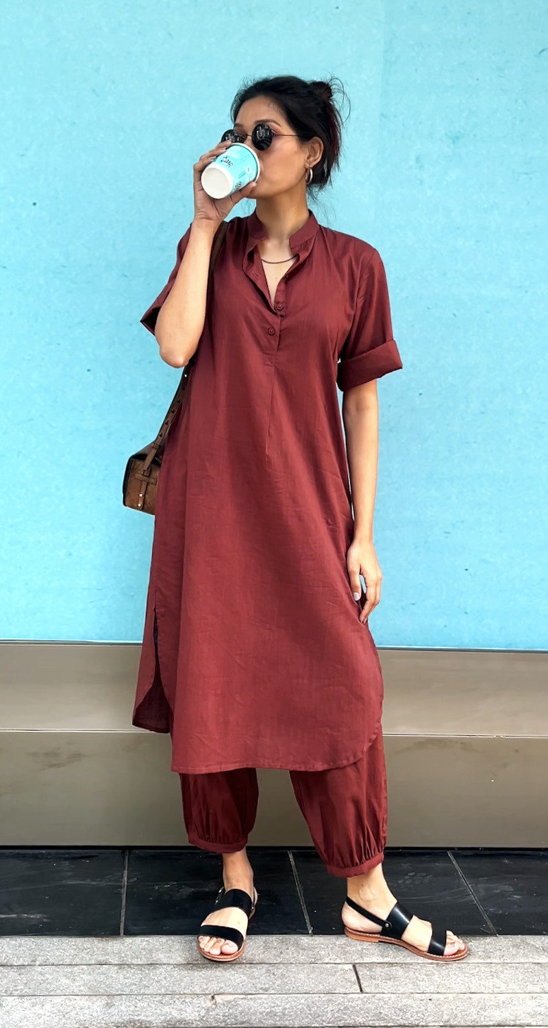 Butter Toast Kurta in Brown