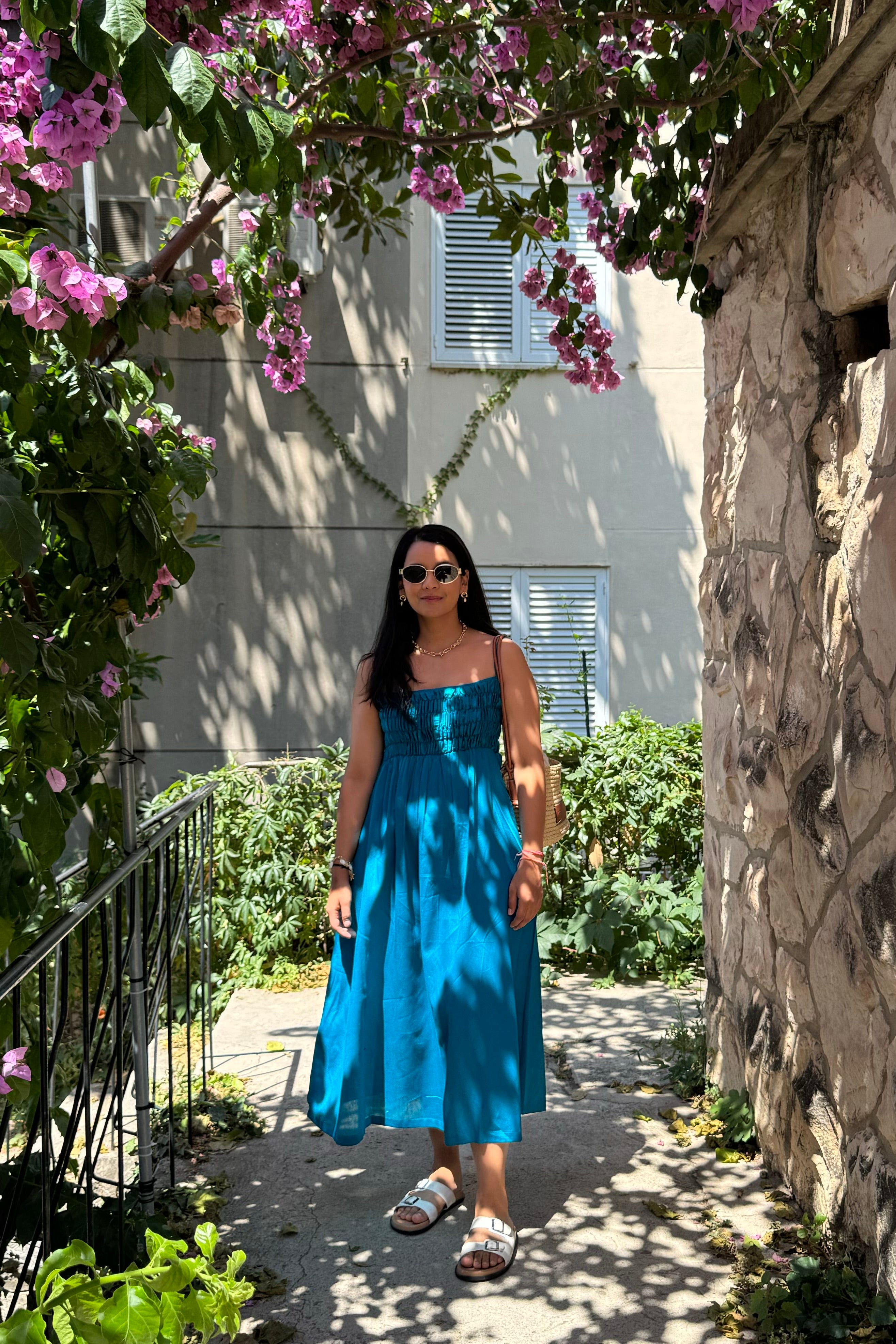Aqua Cotton Dress