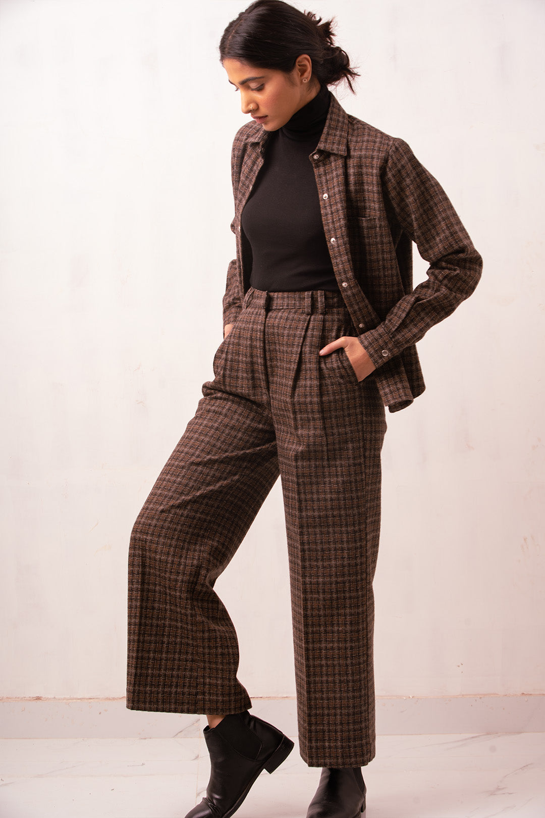 Enate Woolen Shirt Set