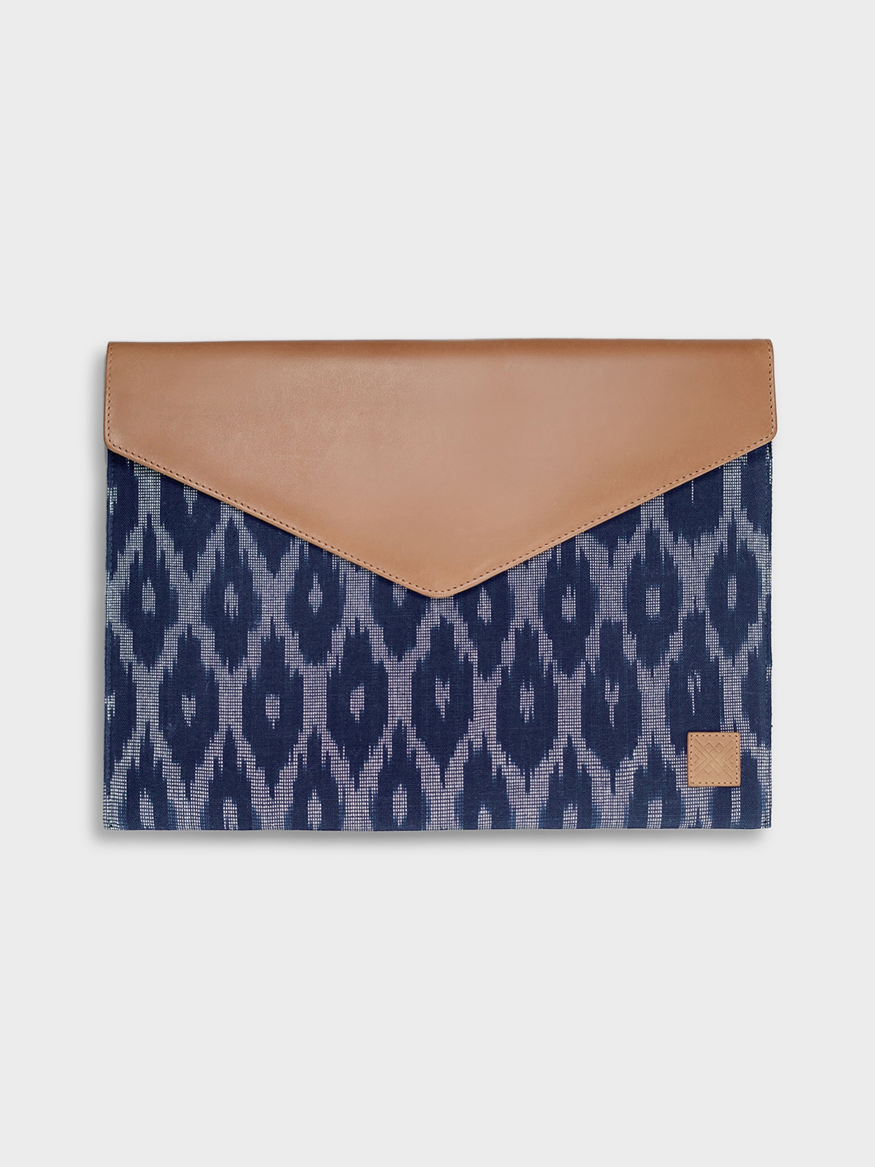 Envelope Laptop Sleeve (Navy Ikat)