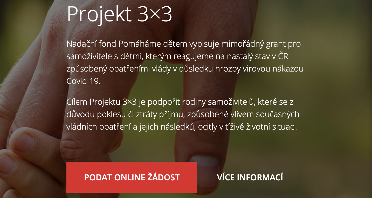 Koronavirus: Pomáháme rodinám samoživitelů