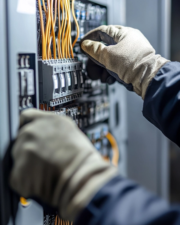 Elektroarbeiten am Schaltschrank