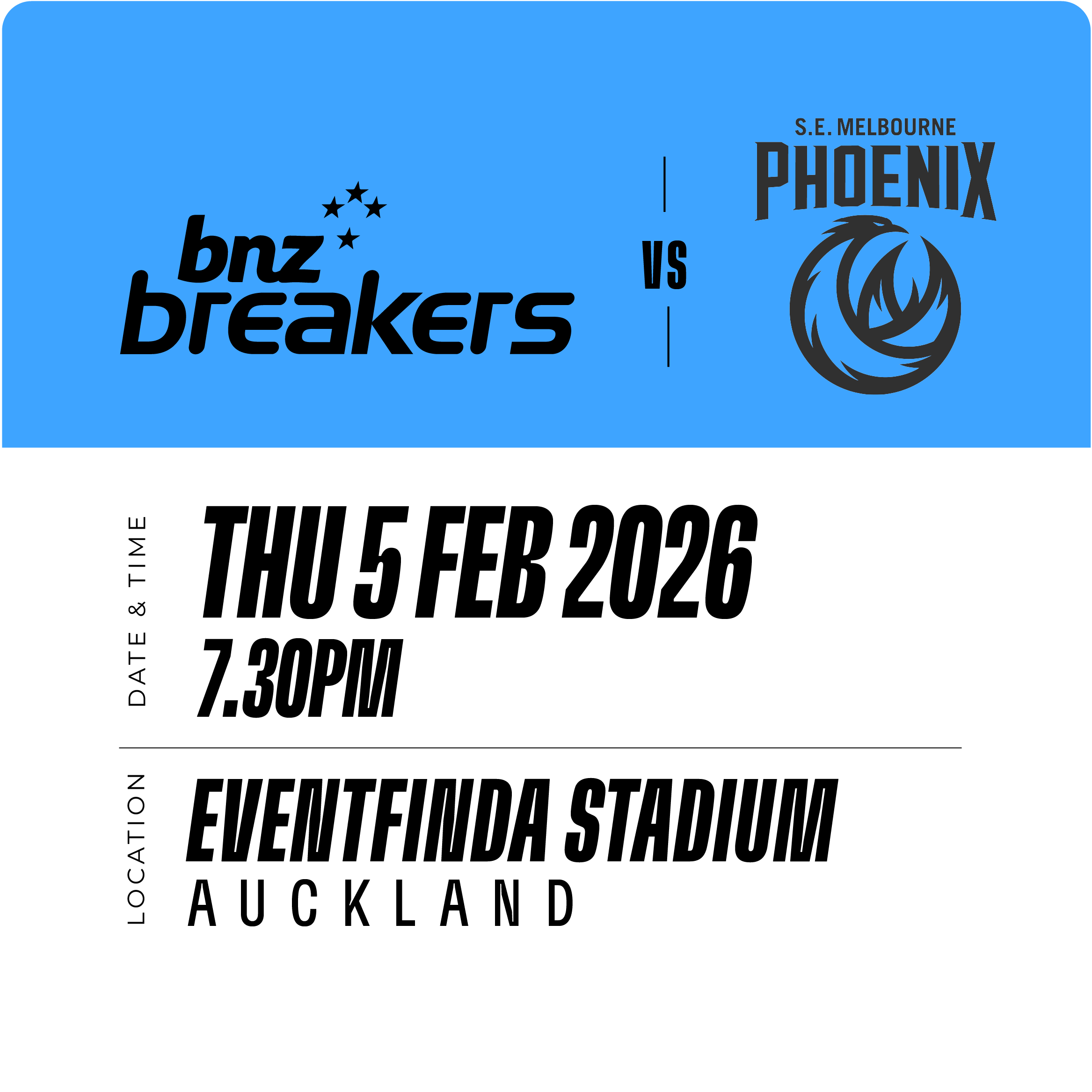 BNZ Breakers vs South East Melbourne Phoenix