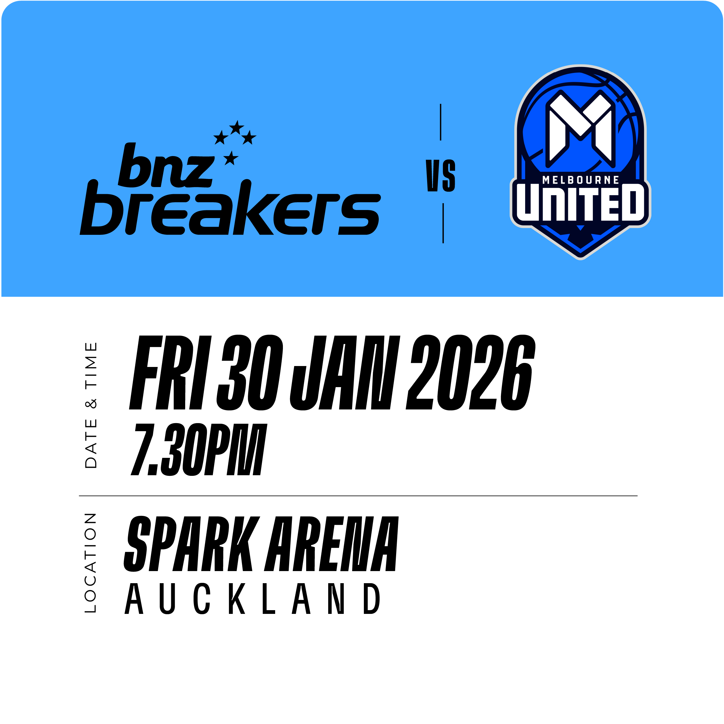 BNZ Breakers vs Melbourne United