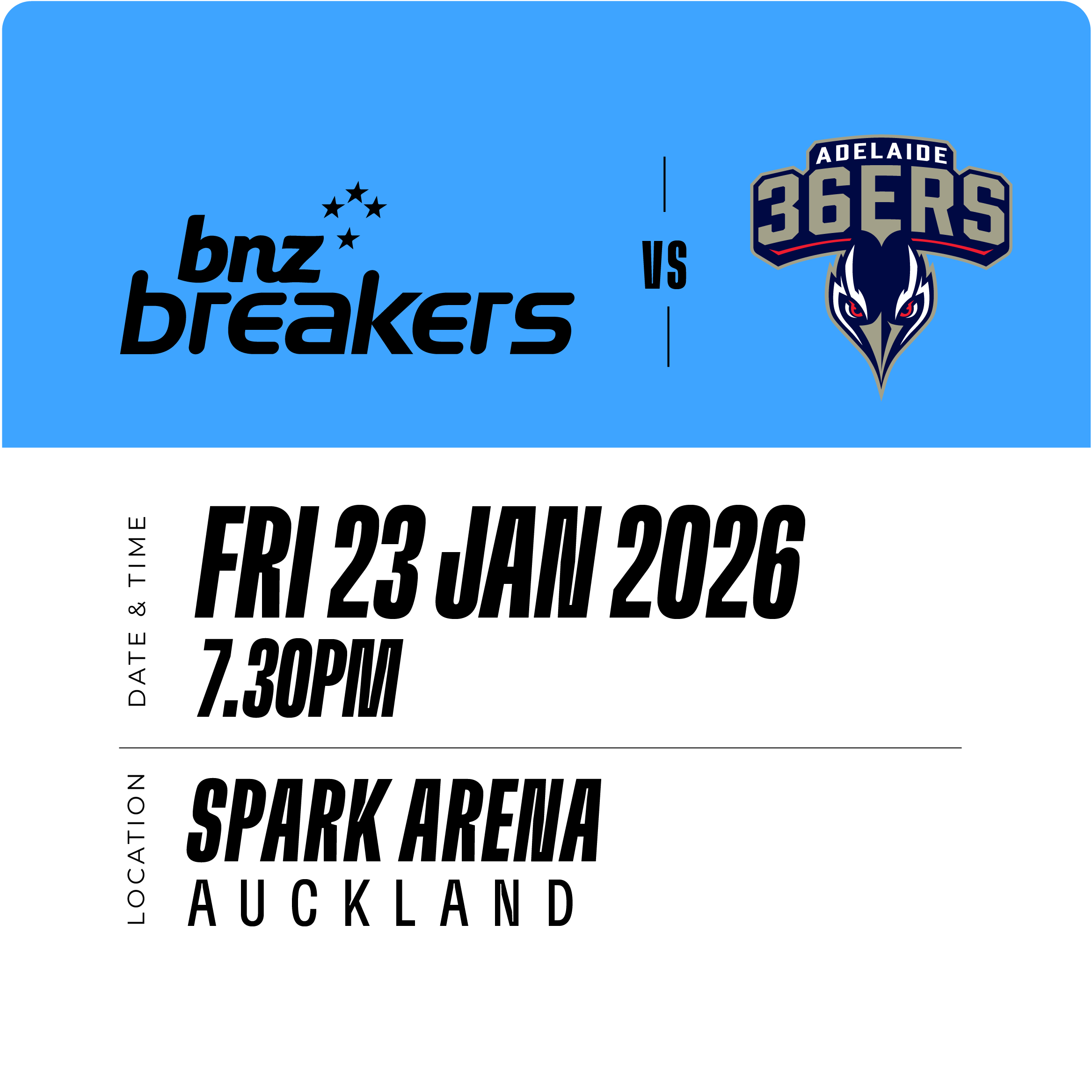 BNZ Breakers vs Adelaide 36ers