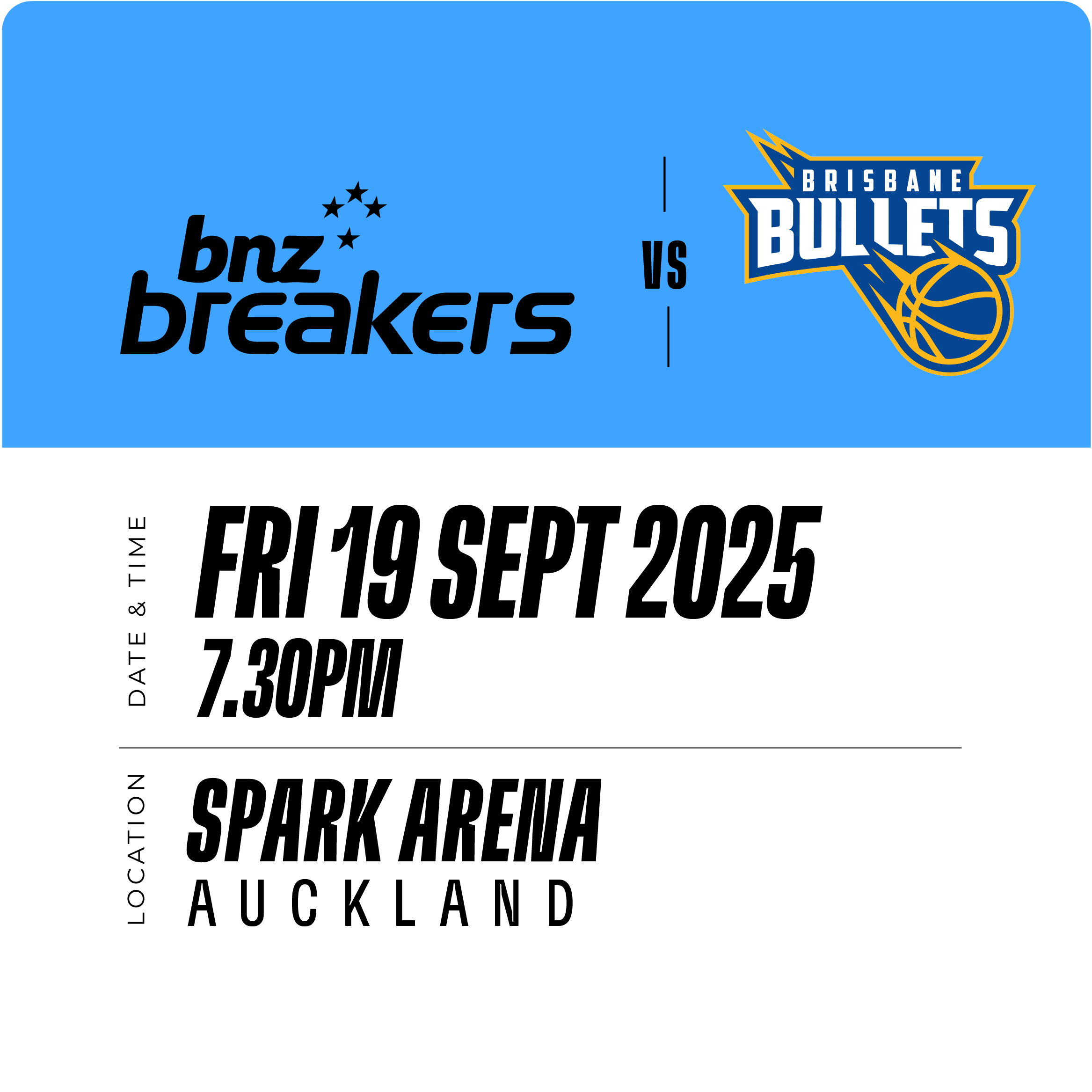 BNZ Breakers vs Brisbane Bullets