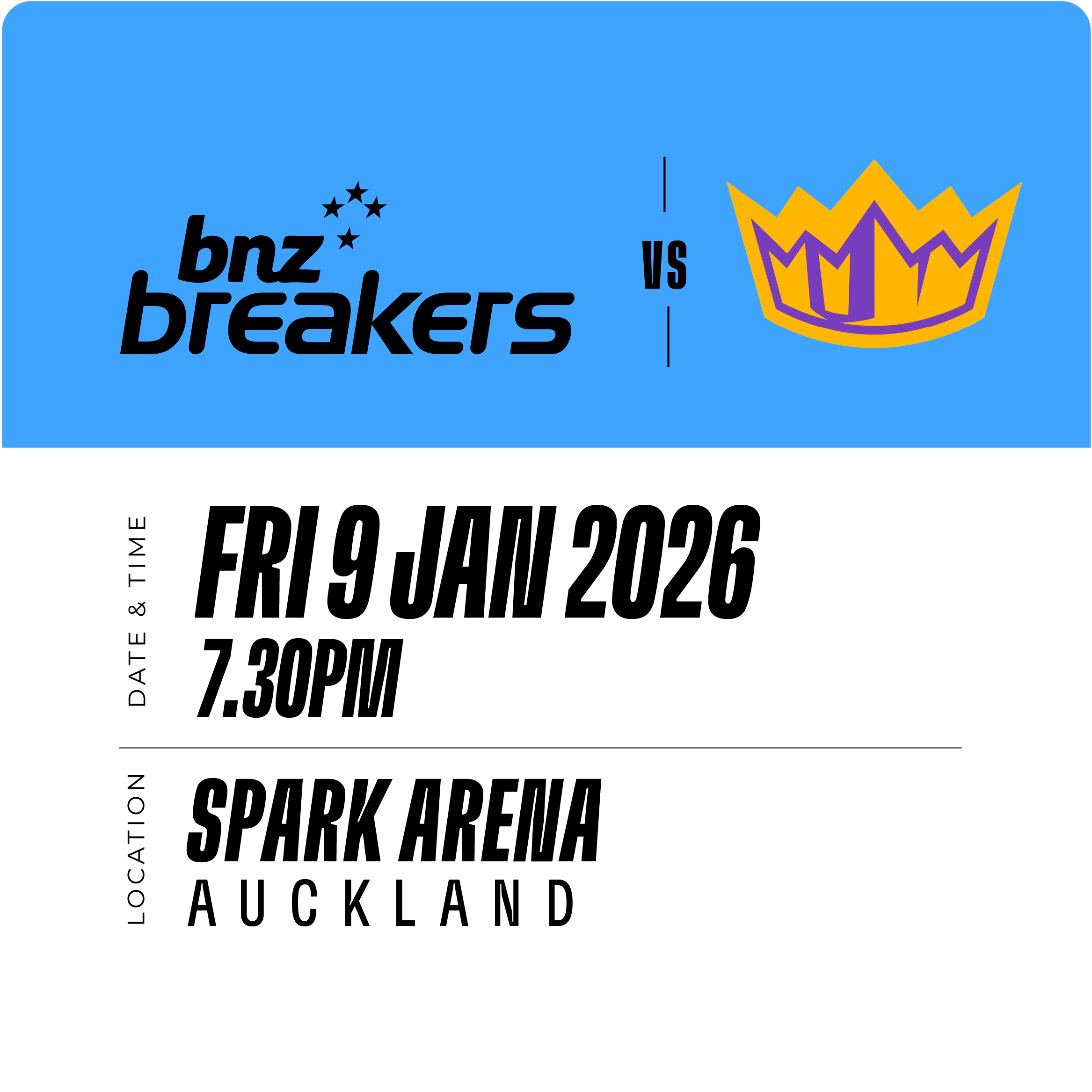 BNZ Breakers vs Sydney Kings