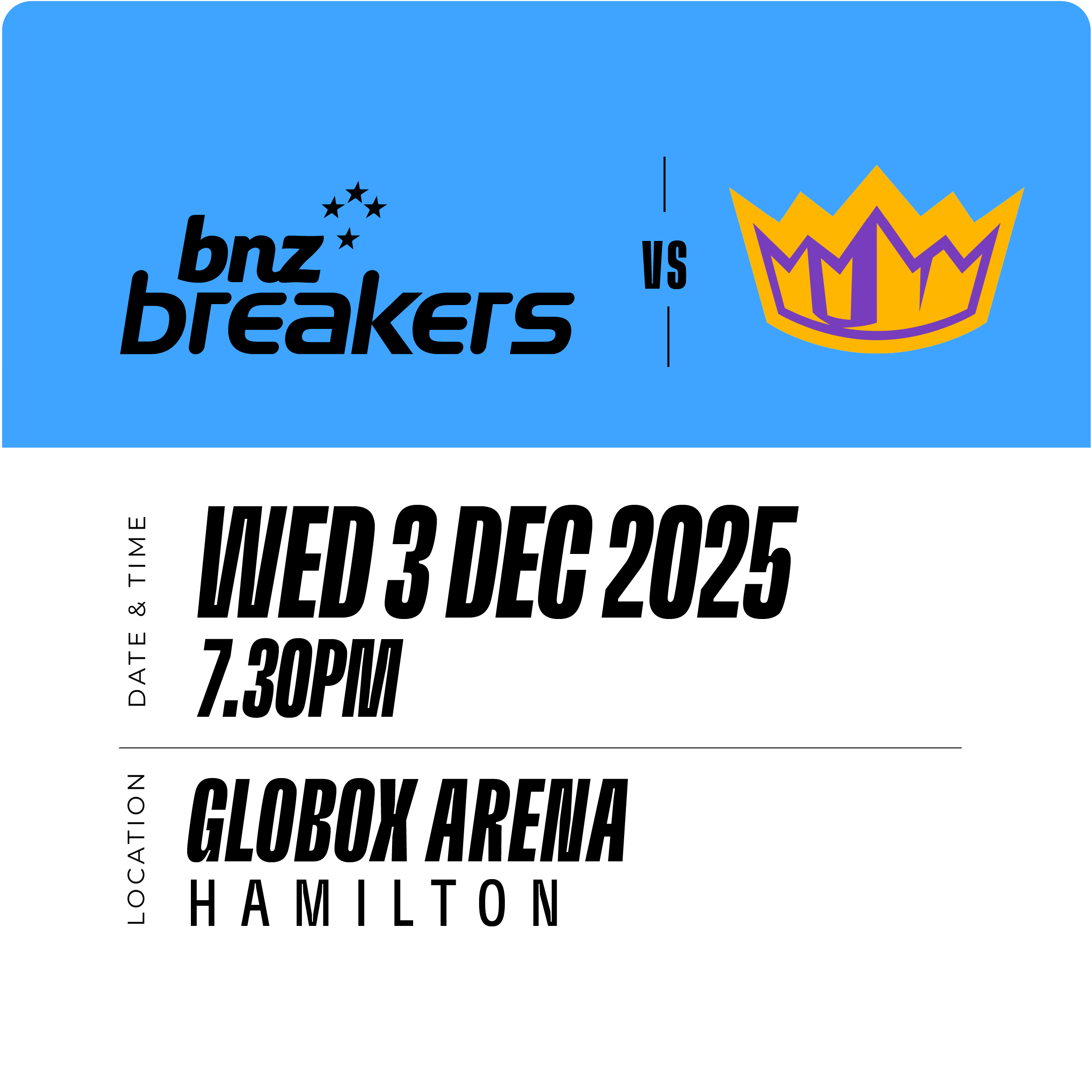 BNZ Breakers vs Sydney Kings