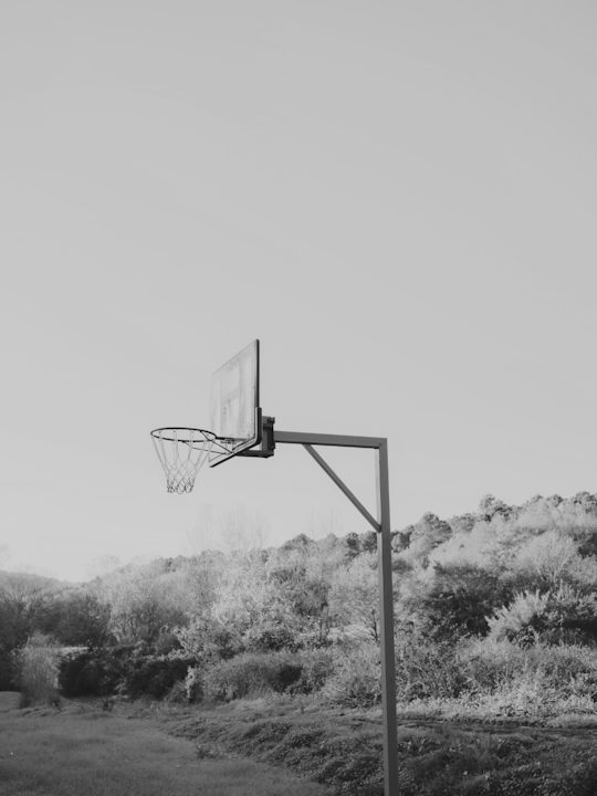 Outdoor basketball hoop