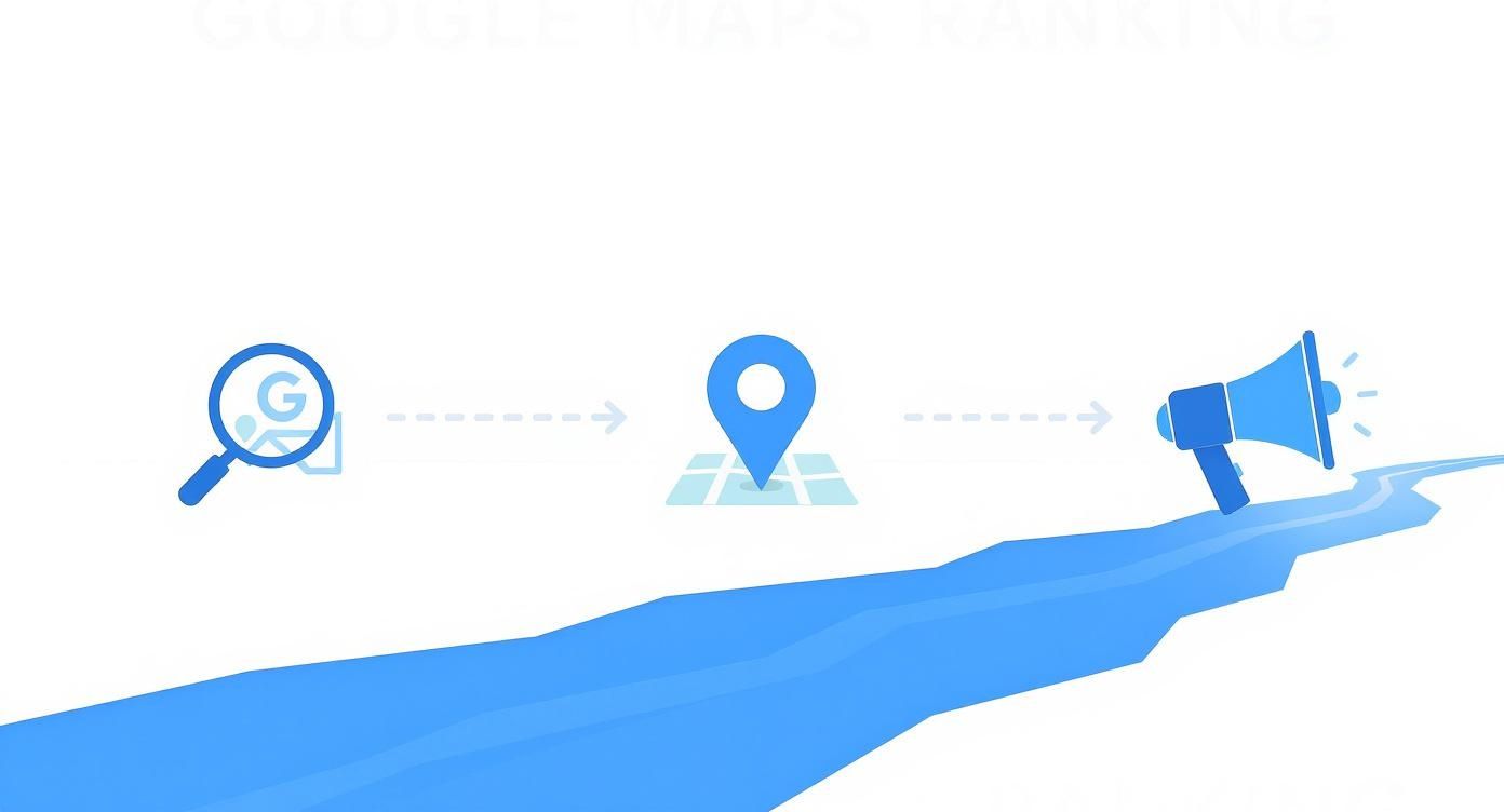 Infographic about google maps ranking verbessern