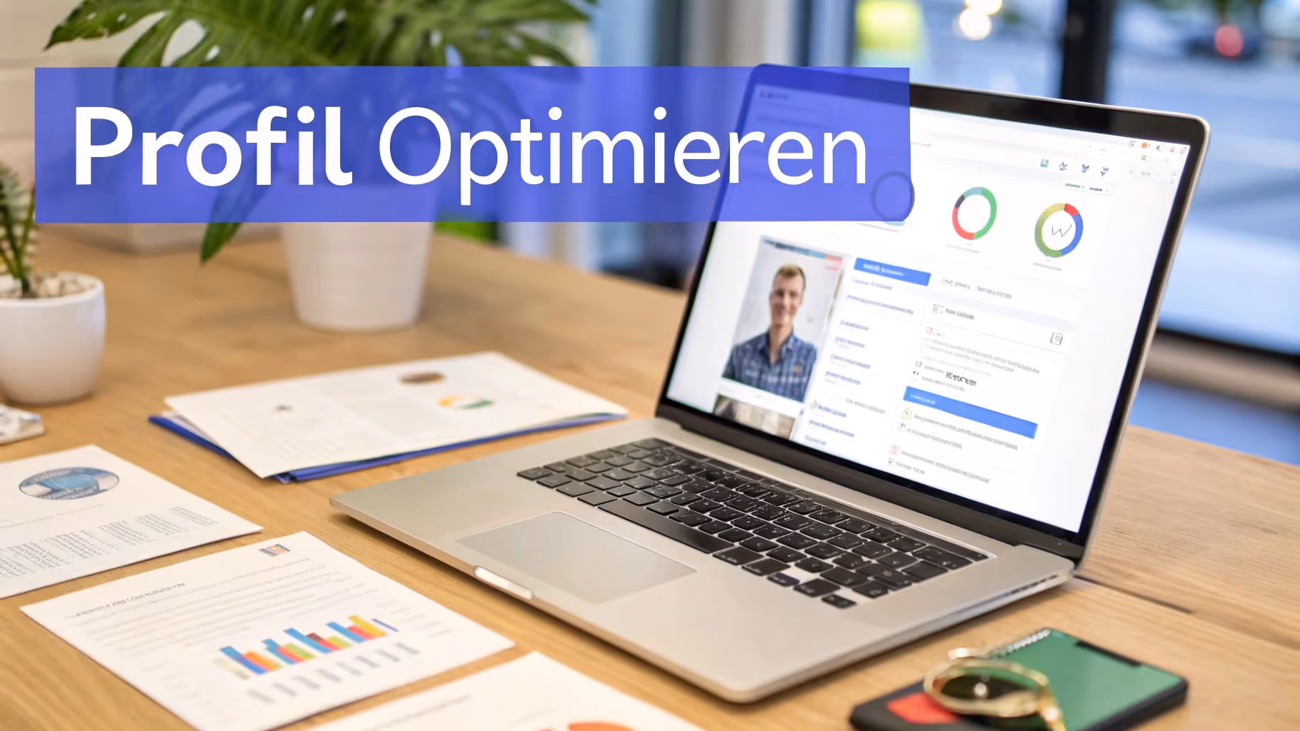 Ein Smartphone zeigt ein optimiertes Google Business Profile für ein lokales Geschäft