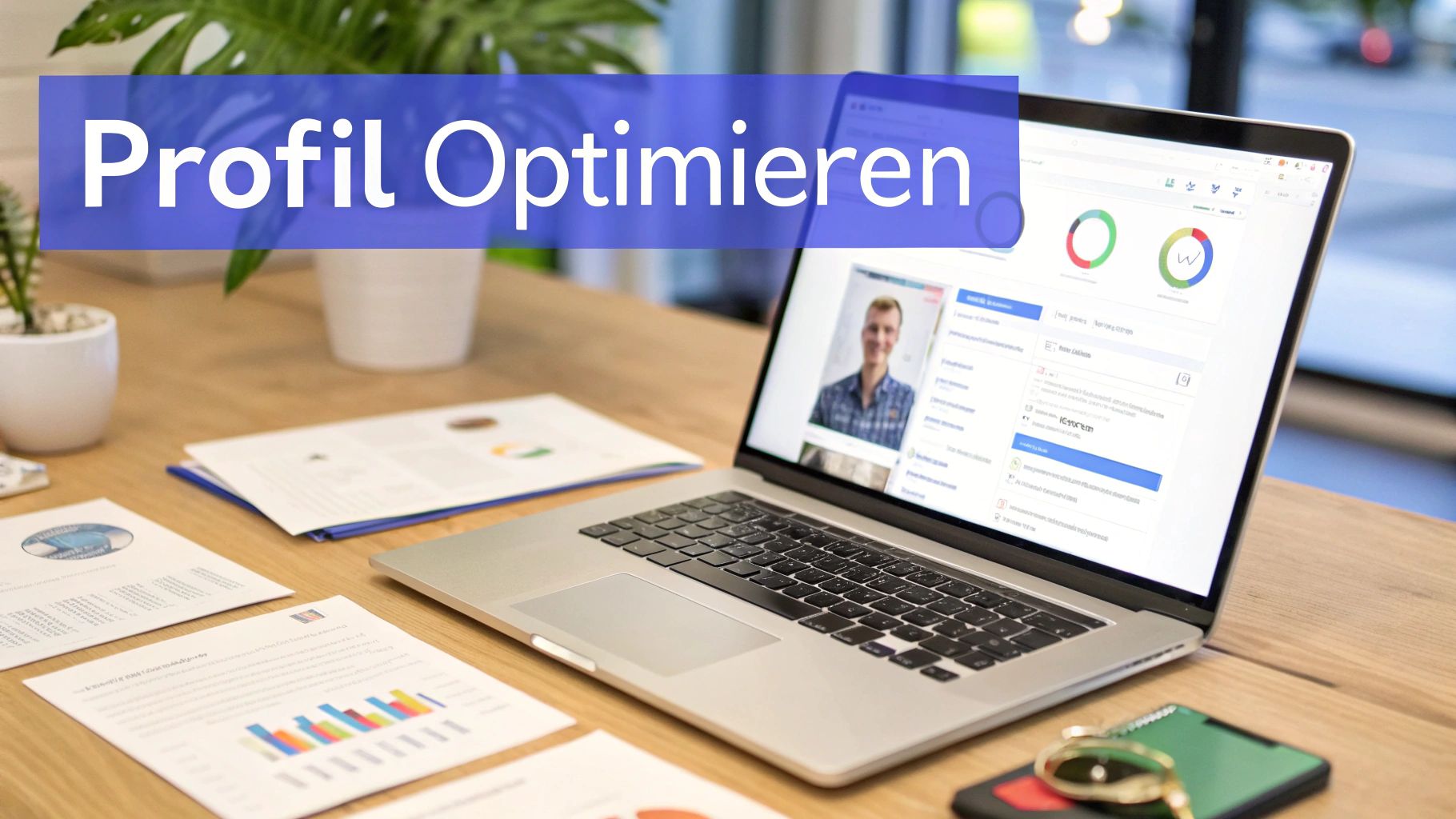 Ein Smartphone zeigt ein optimiertes Google Business Profile für ein lokales Geschäft