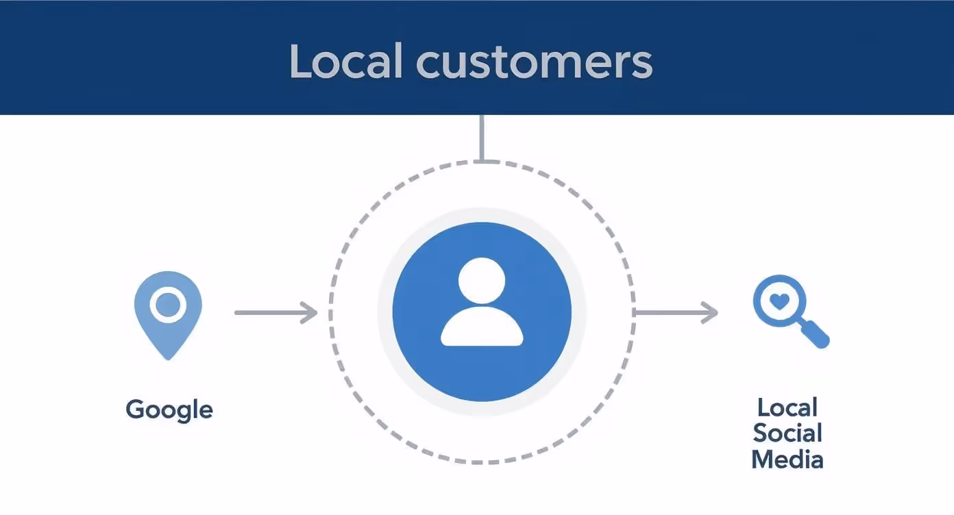 Infographic about lokales online marketing