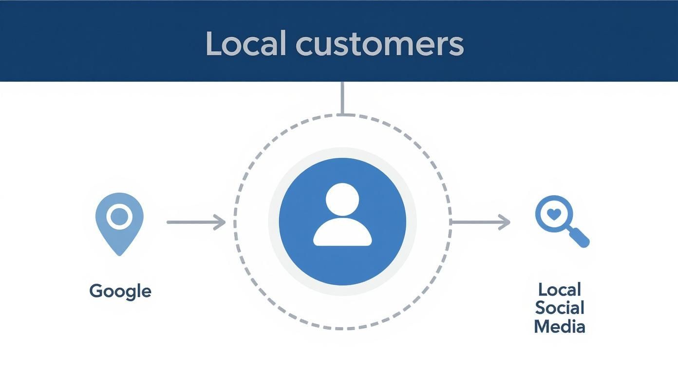 Infographic about lokales online marketing