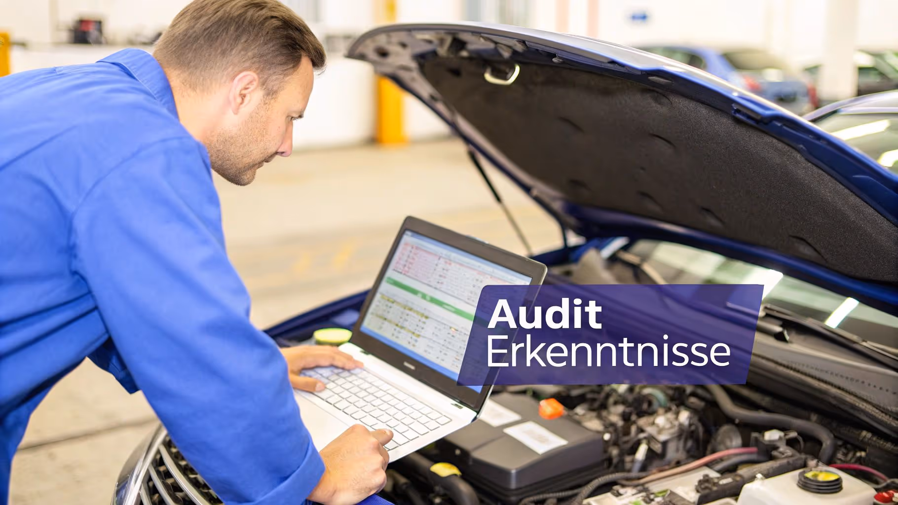 Ein Mann untersucht konzentriert Daten auf mehreren Computermonitoren, um ein SEO Audit durchzuführen