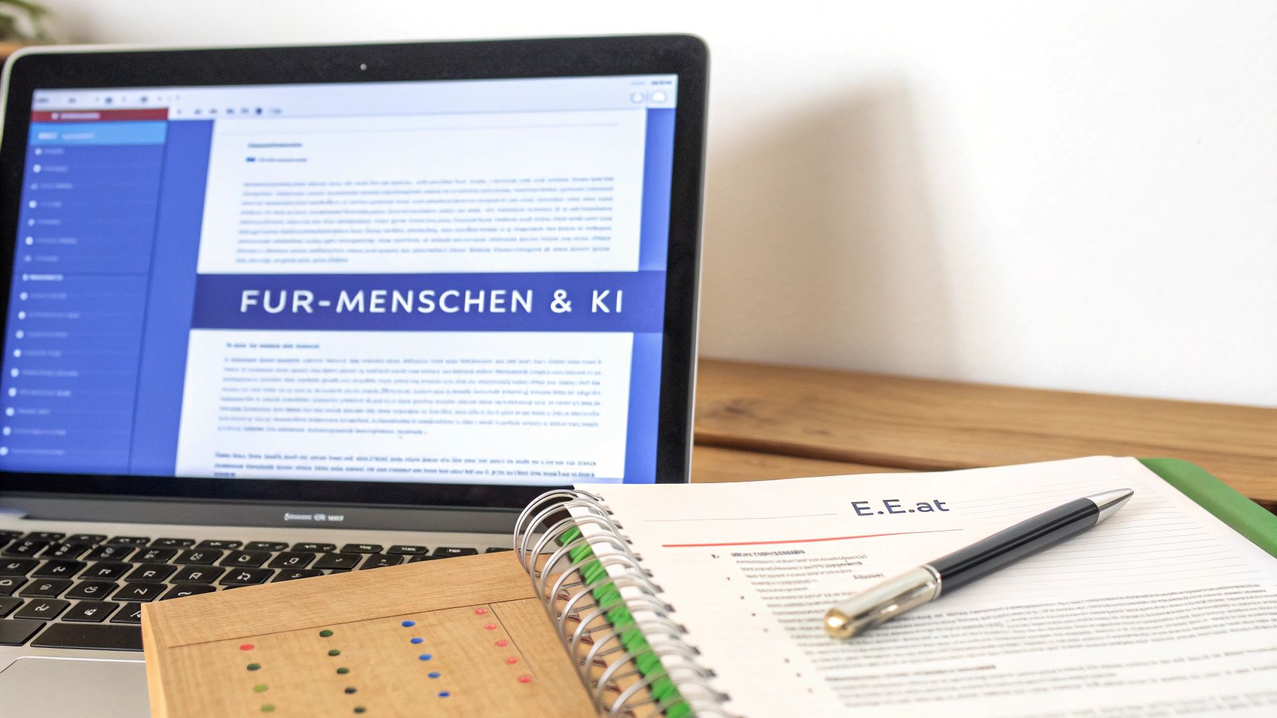 Eine schematische Darstellung von Code und Zahnrädern, die die technische Struktur einer Website symbolisieren.