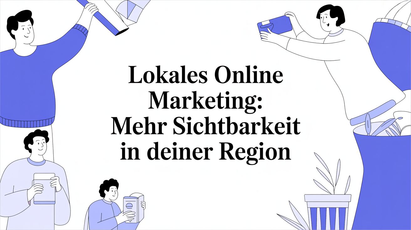 Cover photo with text “local online marketing: More visibility in your region”