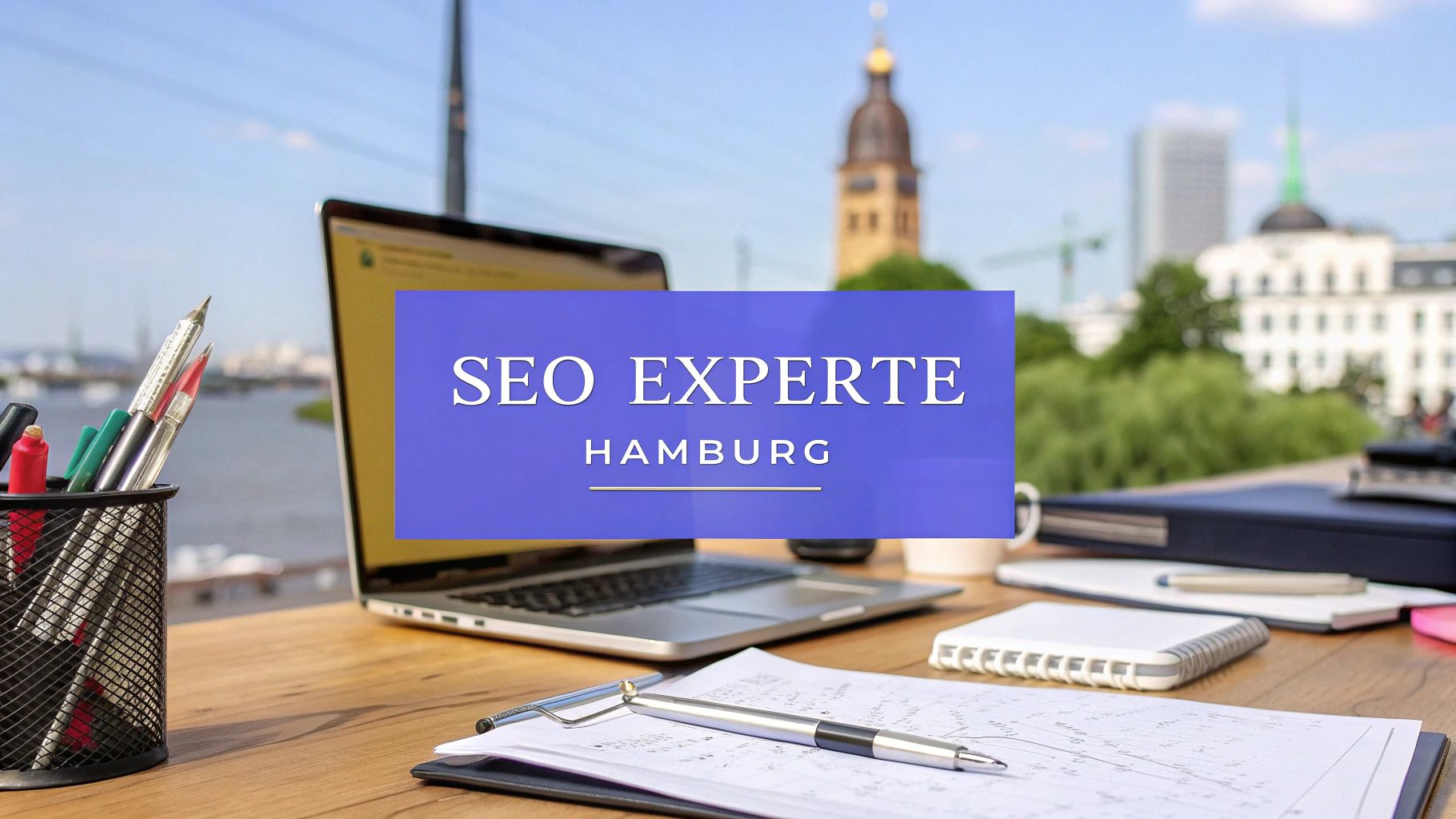 Cover photo with text “SEO Expert Hamburg”