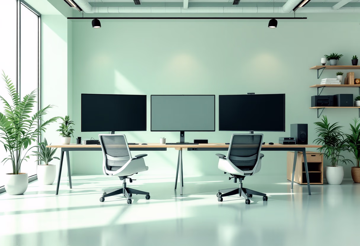 [background image] image of creative workspace (for a game development company)