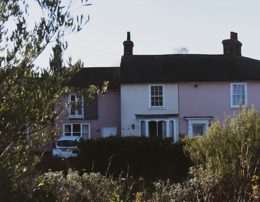 English houses in a row Uk