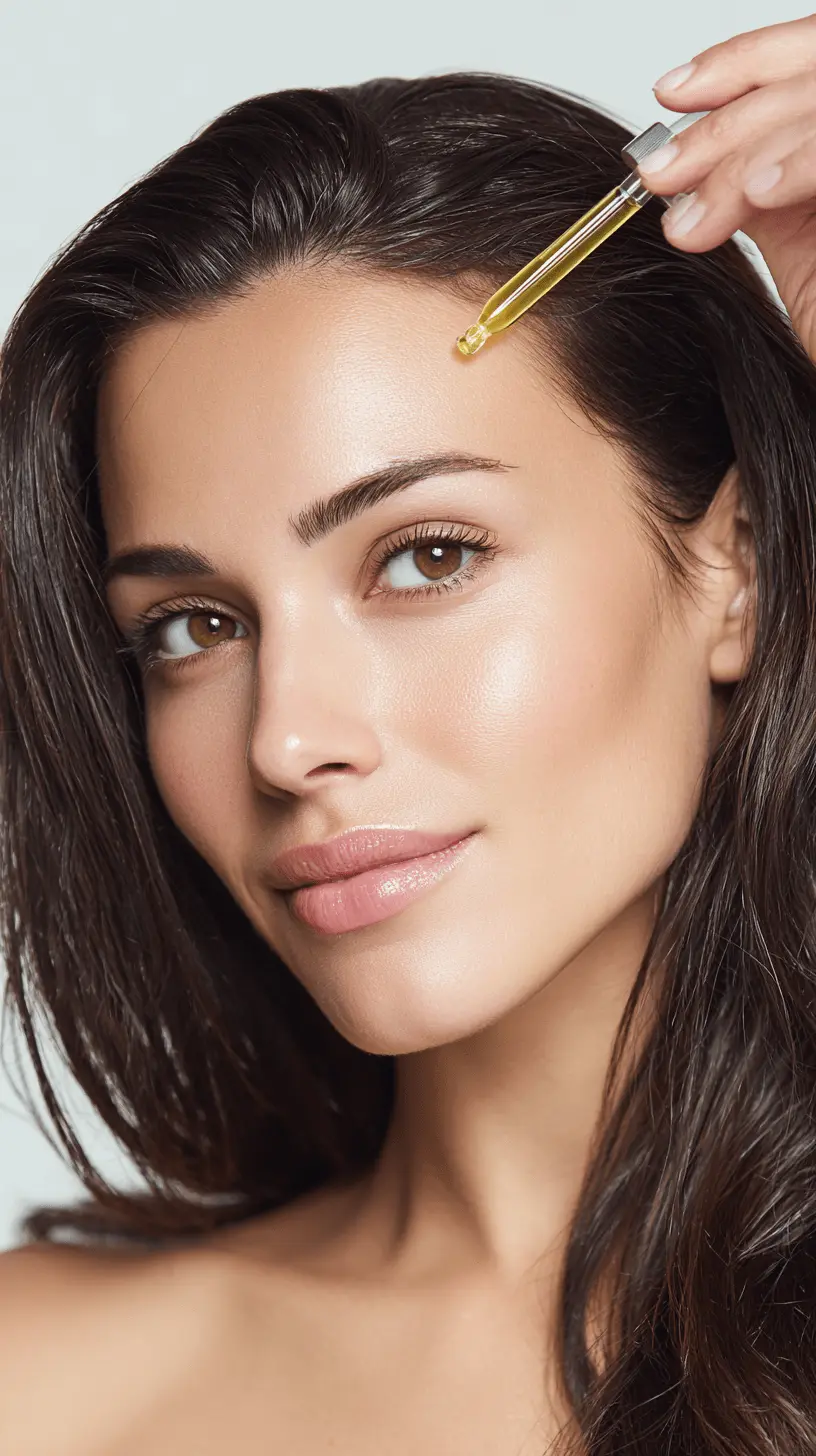 Woman smiling with beautiful hair.