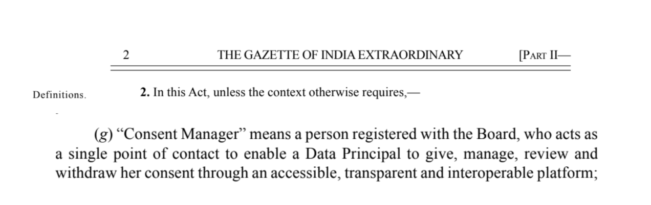 consent manager in dpdp act