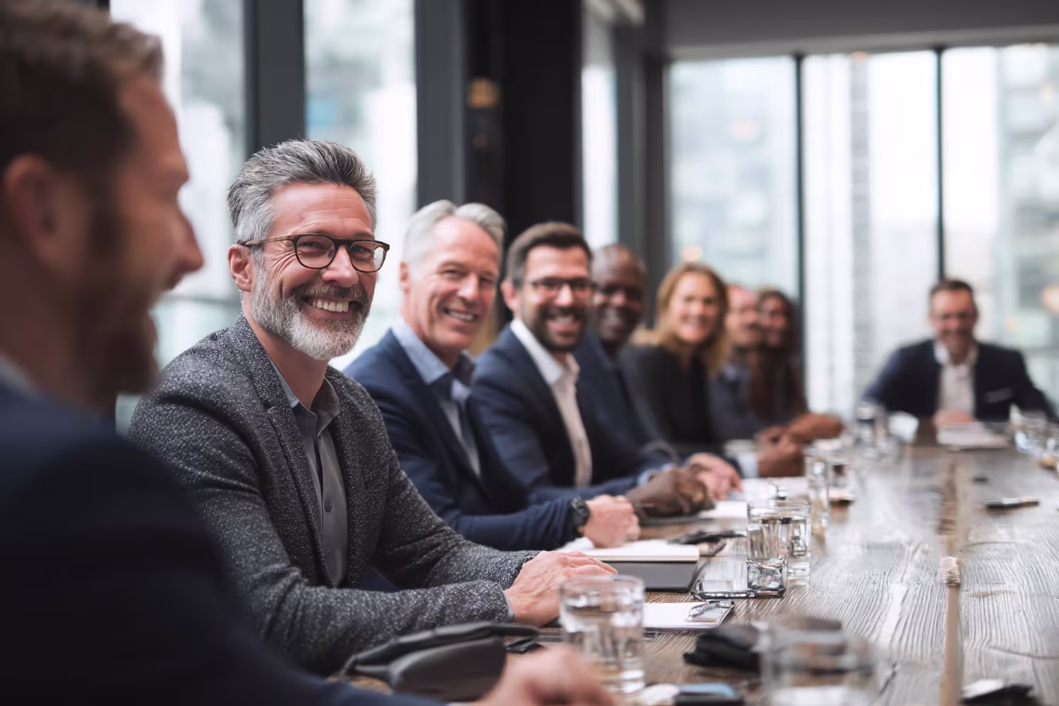 Diverse MSP IT company team meeting