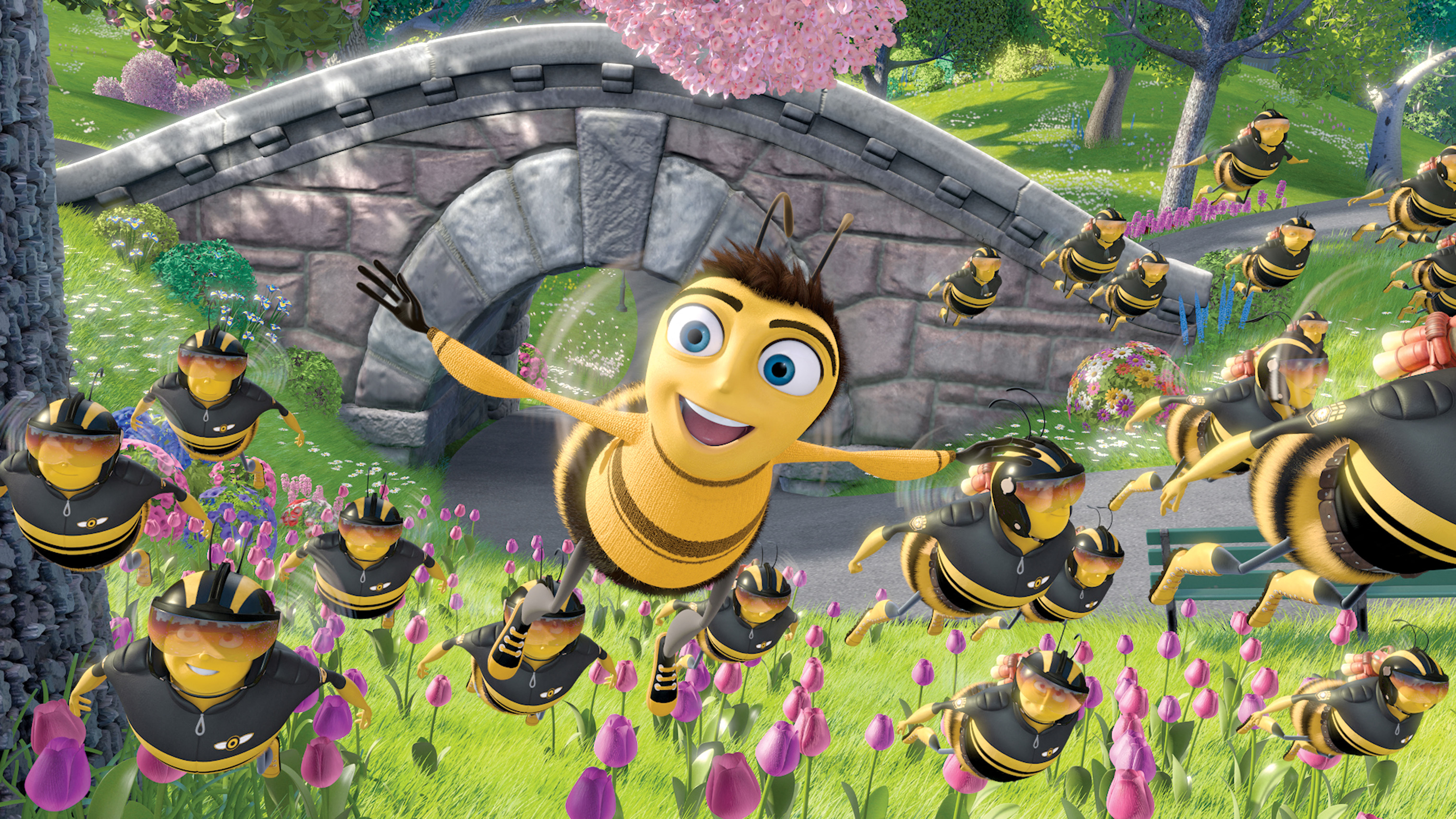 Bee hive illustration inspired by the Bee Movie, representing pod‑based IT services and scalable team structure