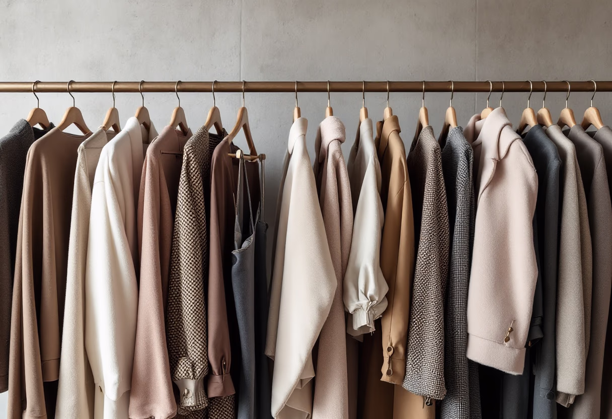 image of clothing racks section (department store)
