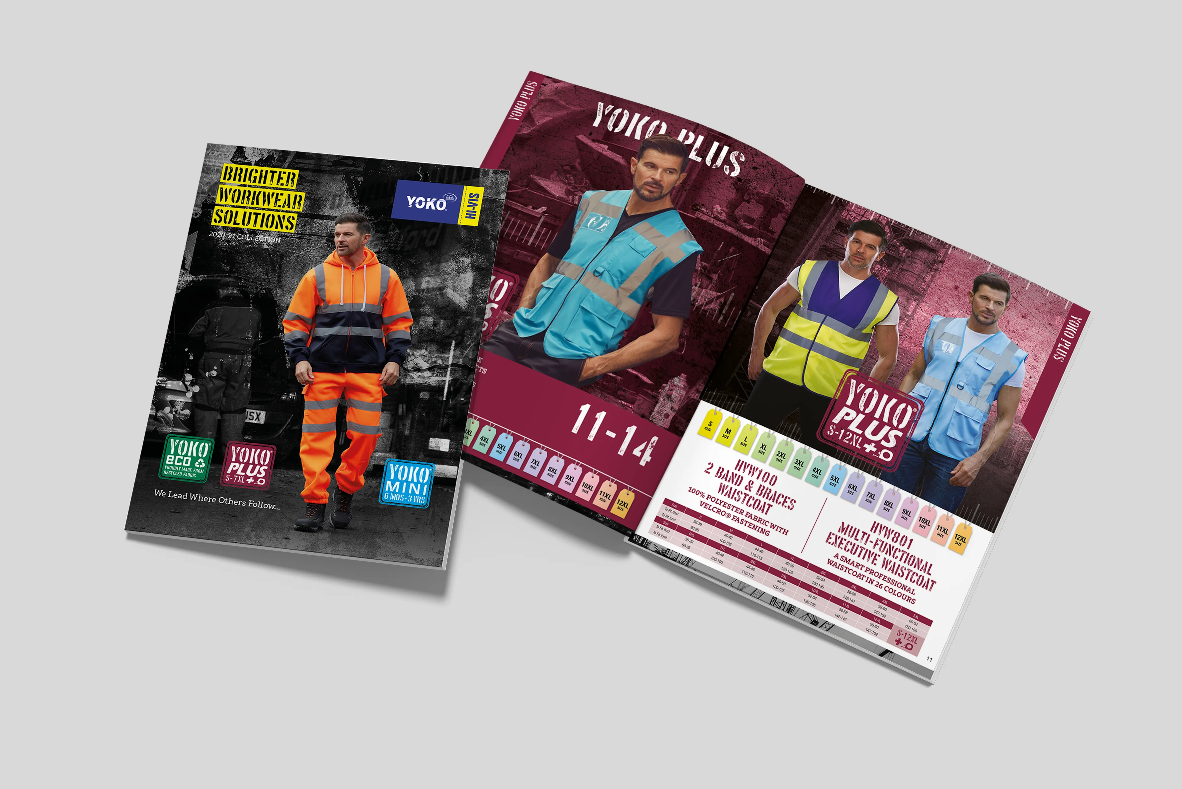 A brochure designed for YOKO Hi-vis clothing