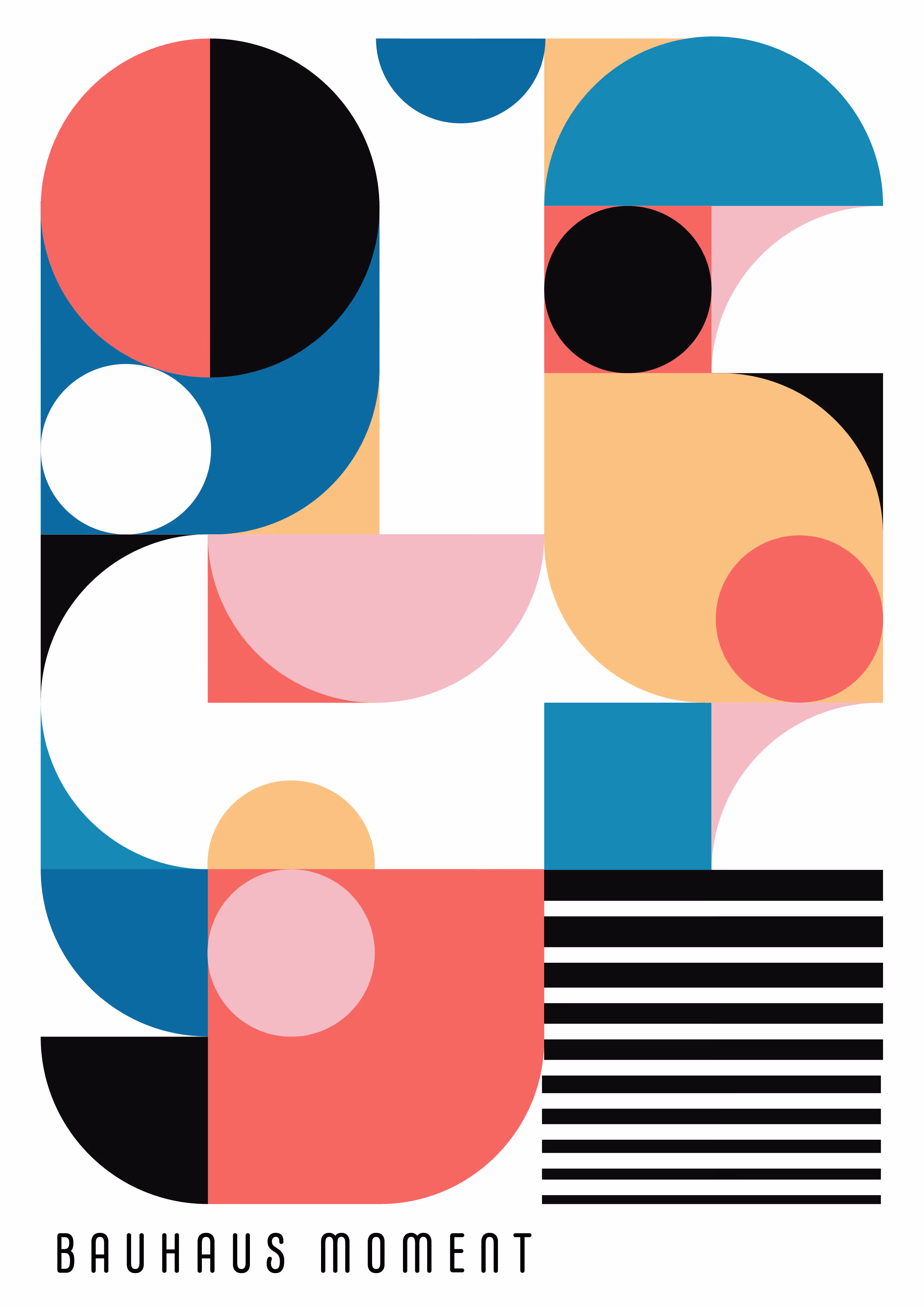 Illustrator drawing of Bauhaus Shapes