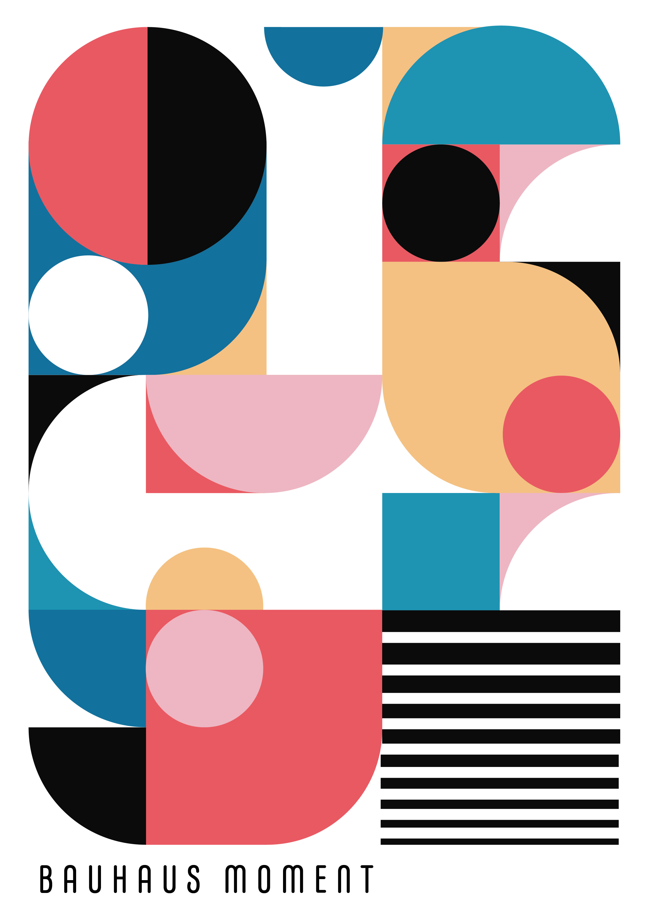 Illustrator drawing of Bauhaus Shapes