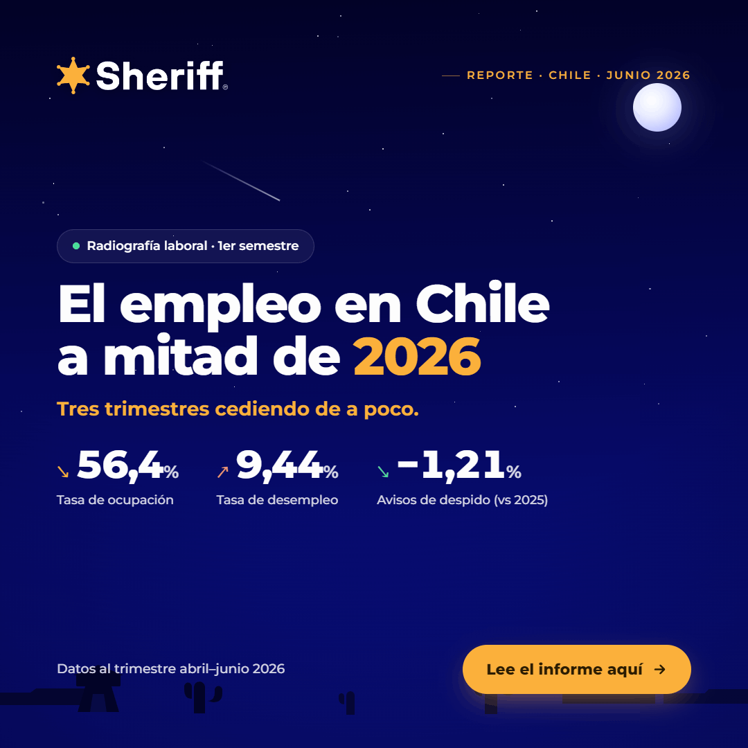 Portada del informe de Sheriff sobre la situación laboral en Chile en el segundo trimestre de 2026.